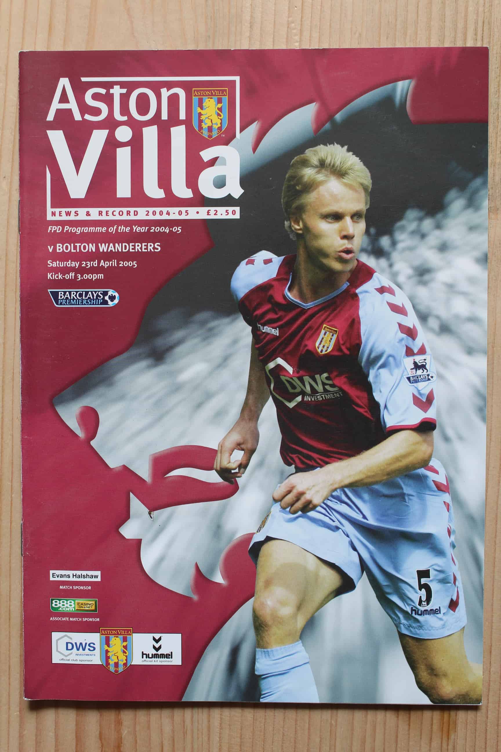 Aston Villa FC v Bolton Wanderers FC