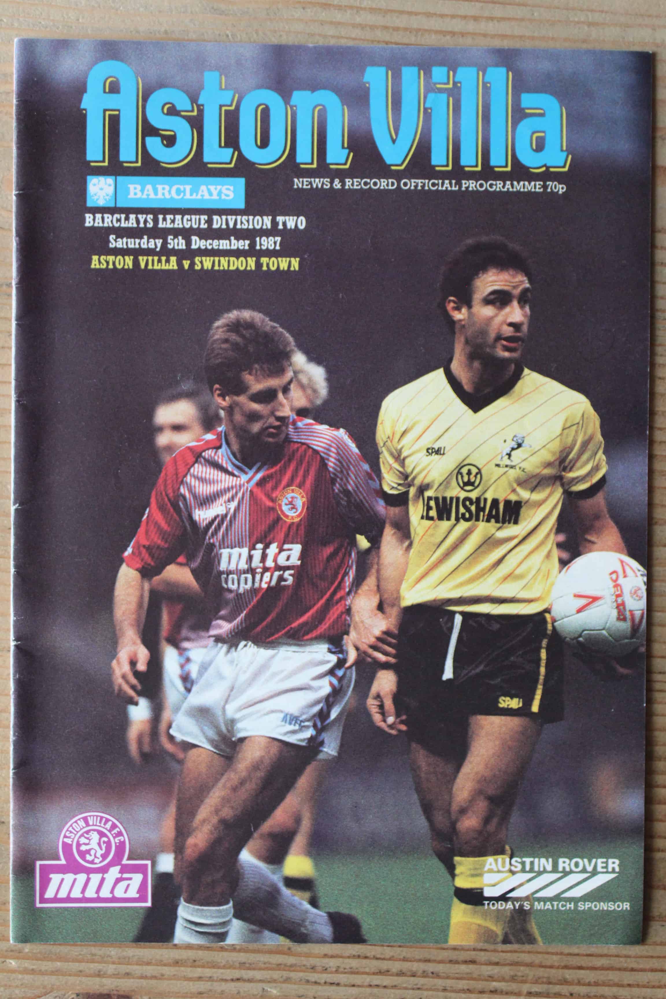 Aston Villa FC v Swindon Town FC