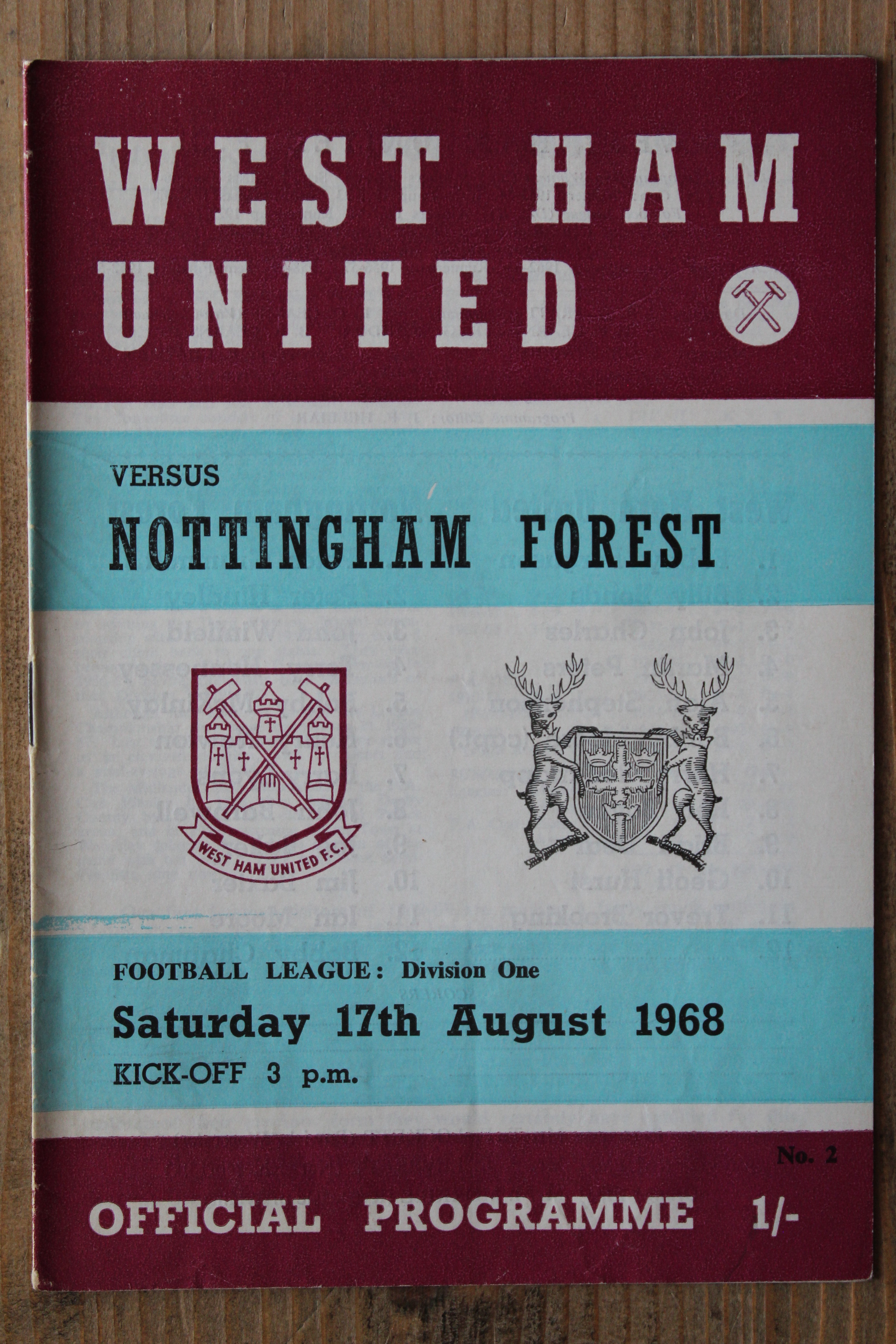 West Ham United FC v Nottingham Forest FC