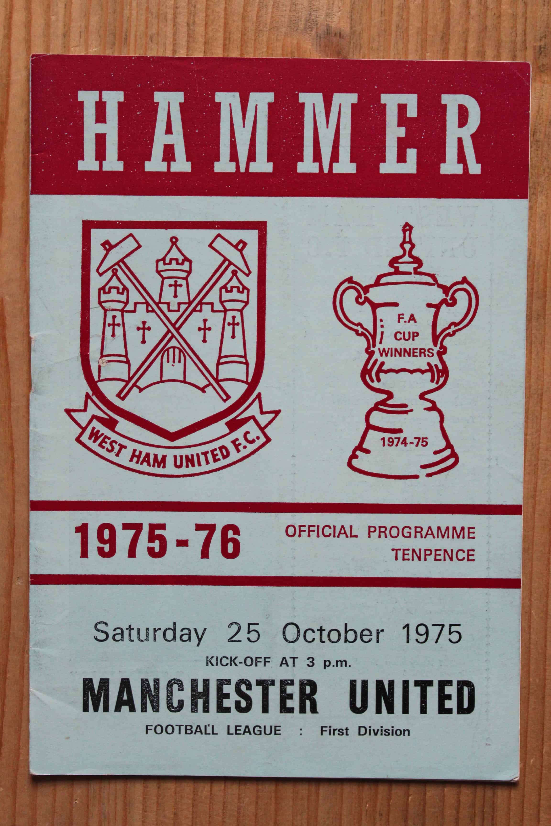 West Ham United FC v Manchester United FC