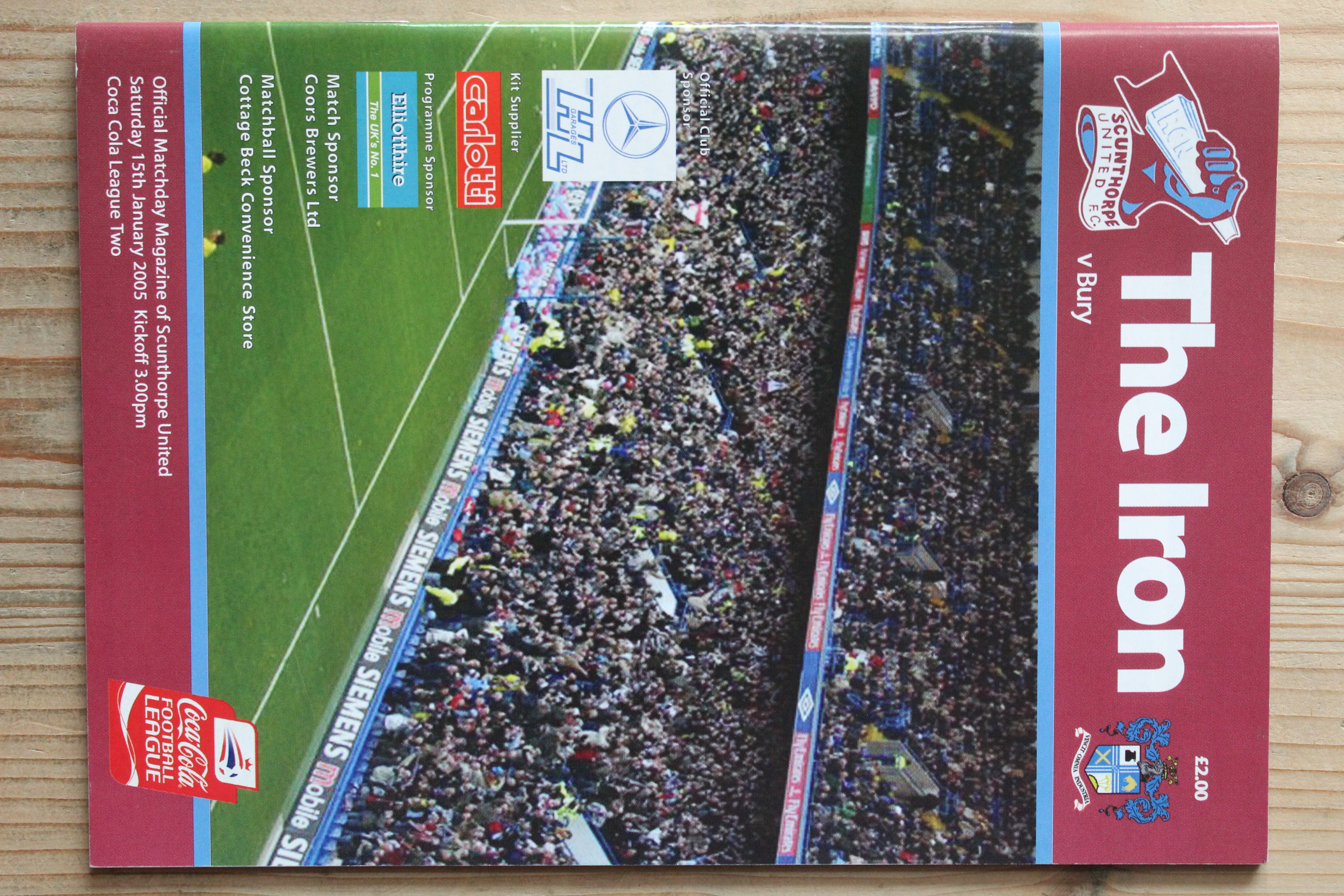 Scunthorpe United FC v Bury FC