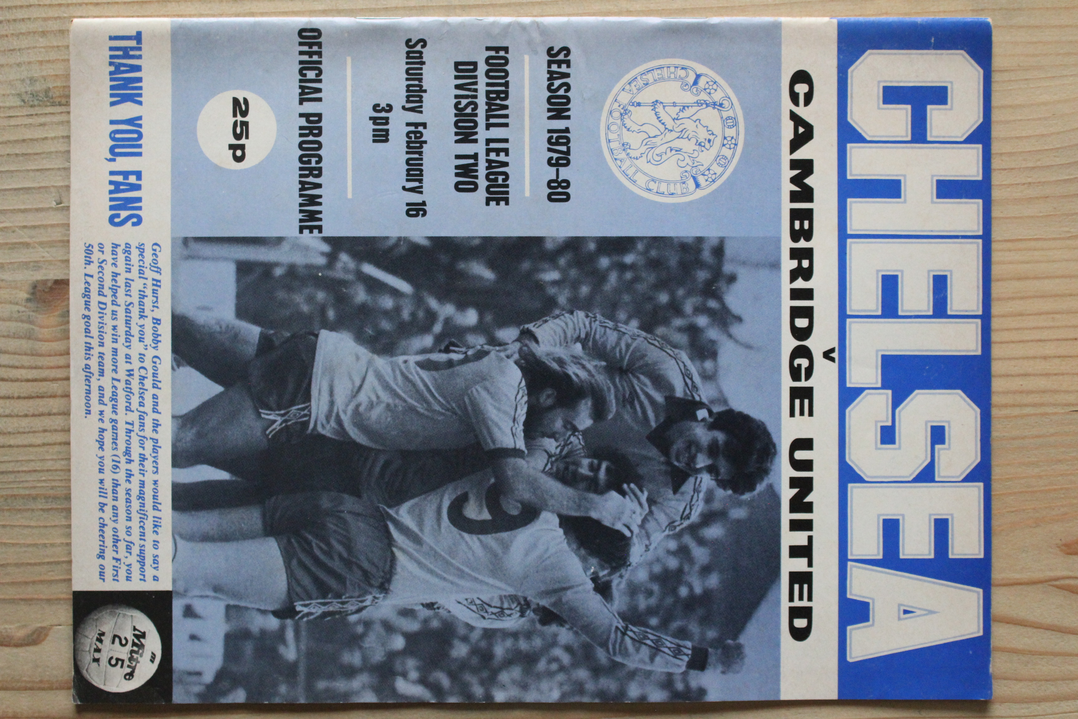 Chelsea FC v Cambridge United FC