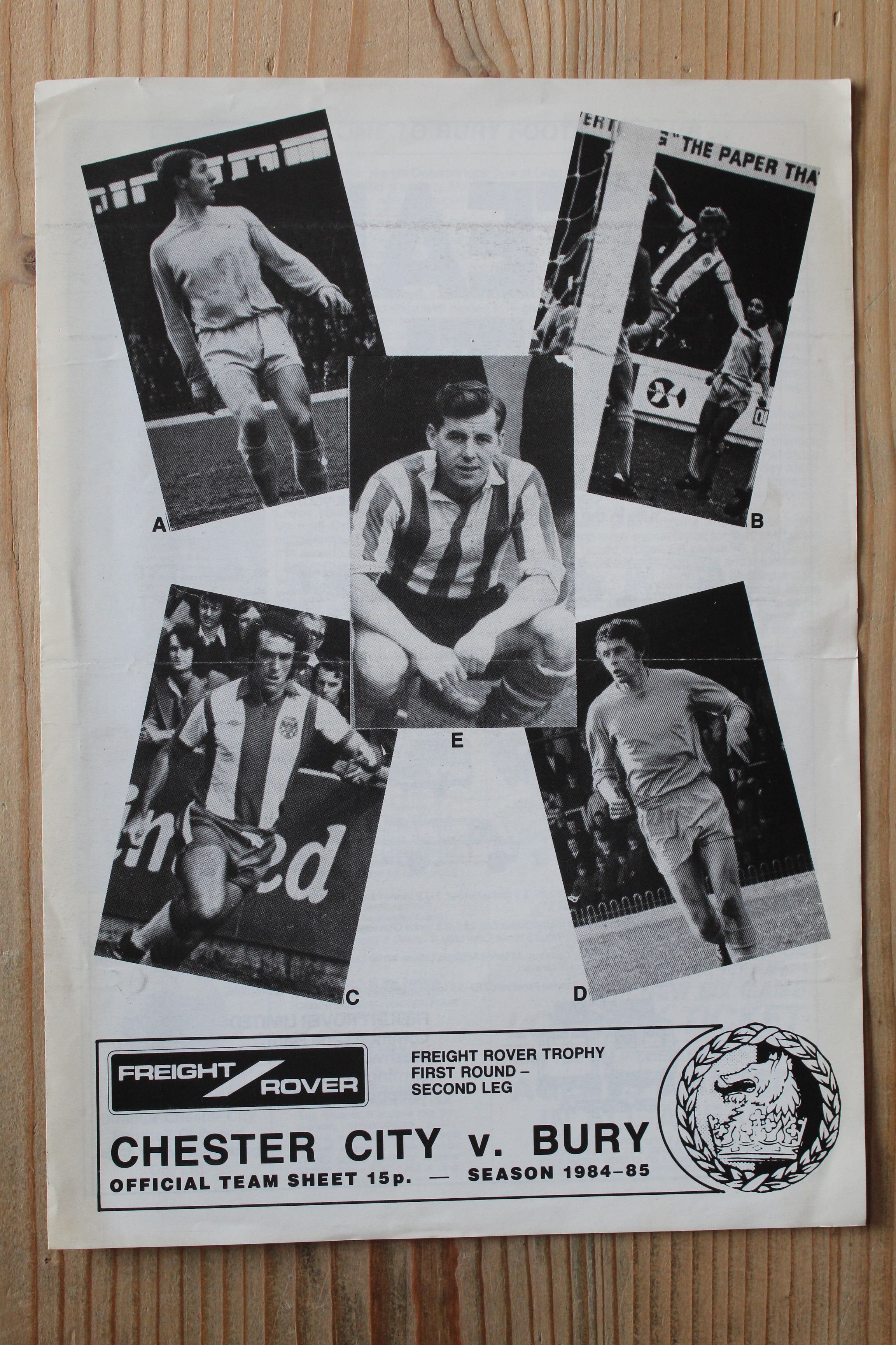 Chester City FC v Bury FC