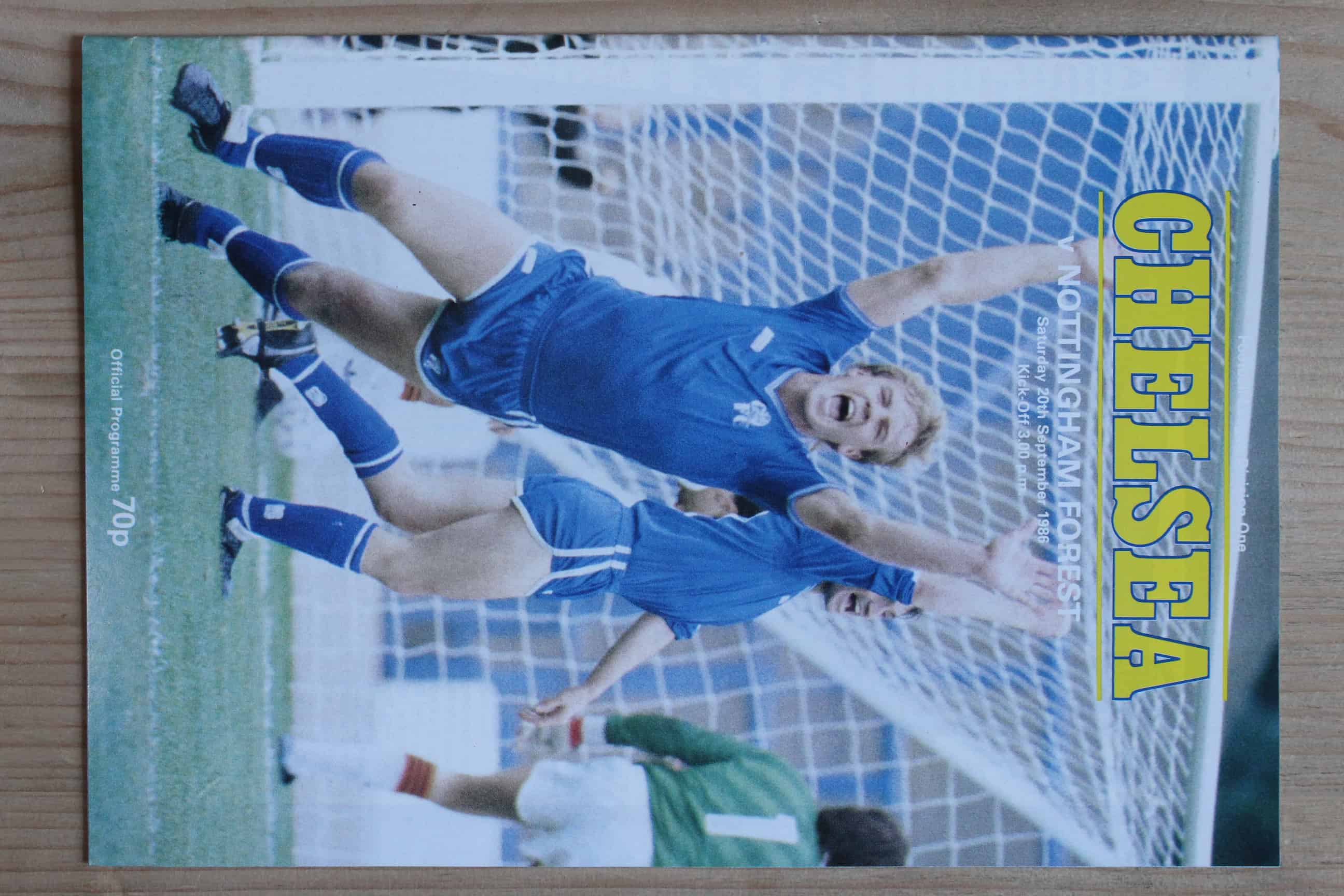 Chelsea FC v Nottingham Forest FC, September 20 1986