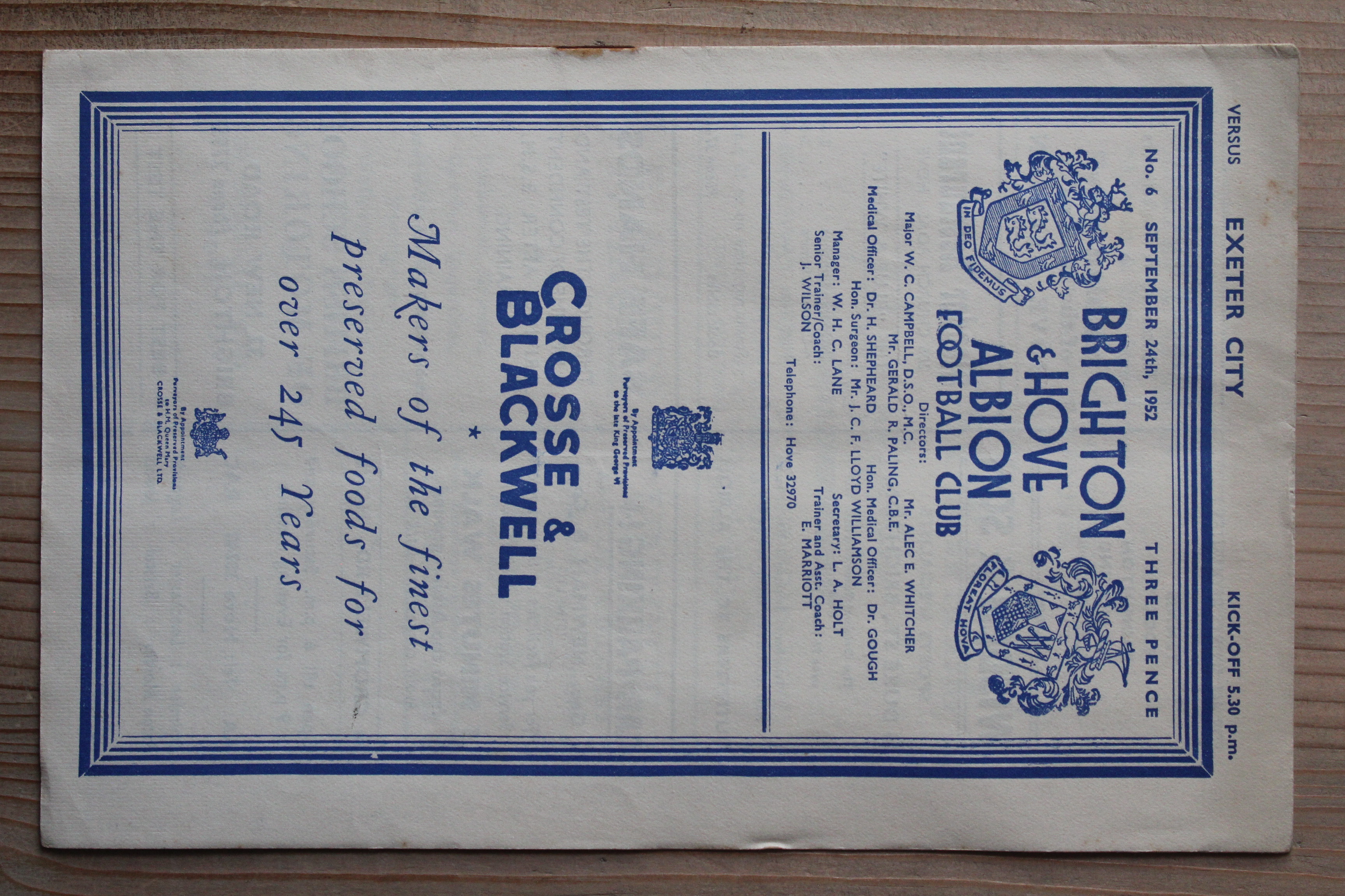 Brighton & Hove Albion FC v Exeter City FC