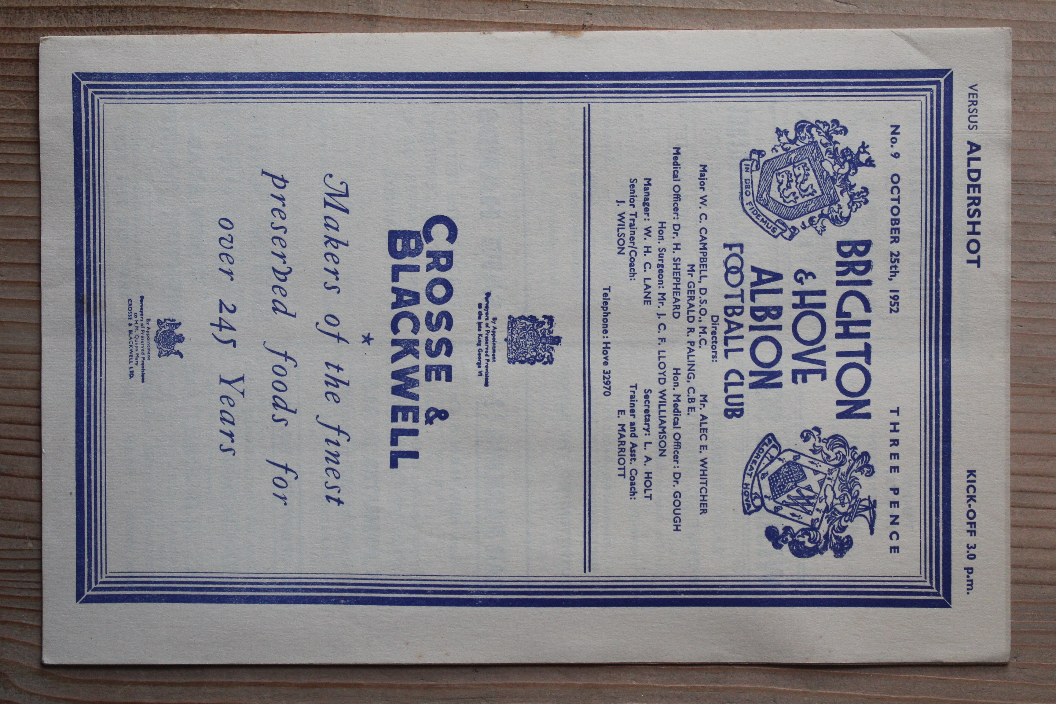 Brighton & Hove Albion FC v Aldershot F.C