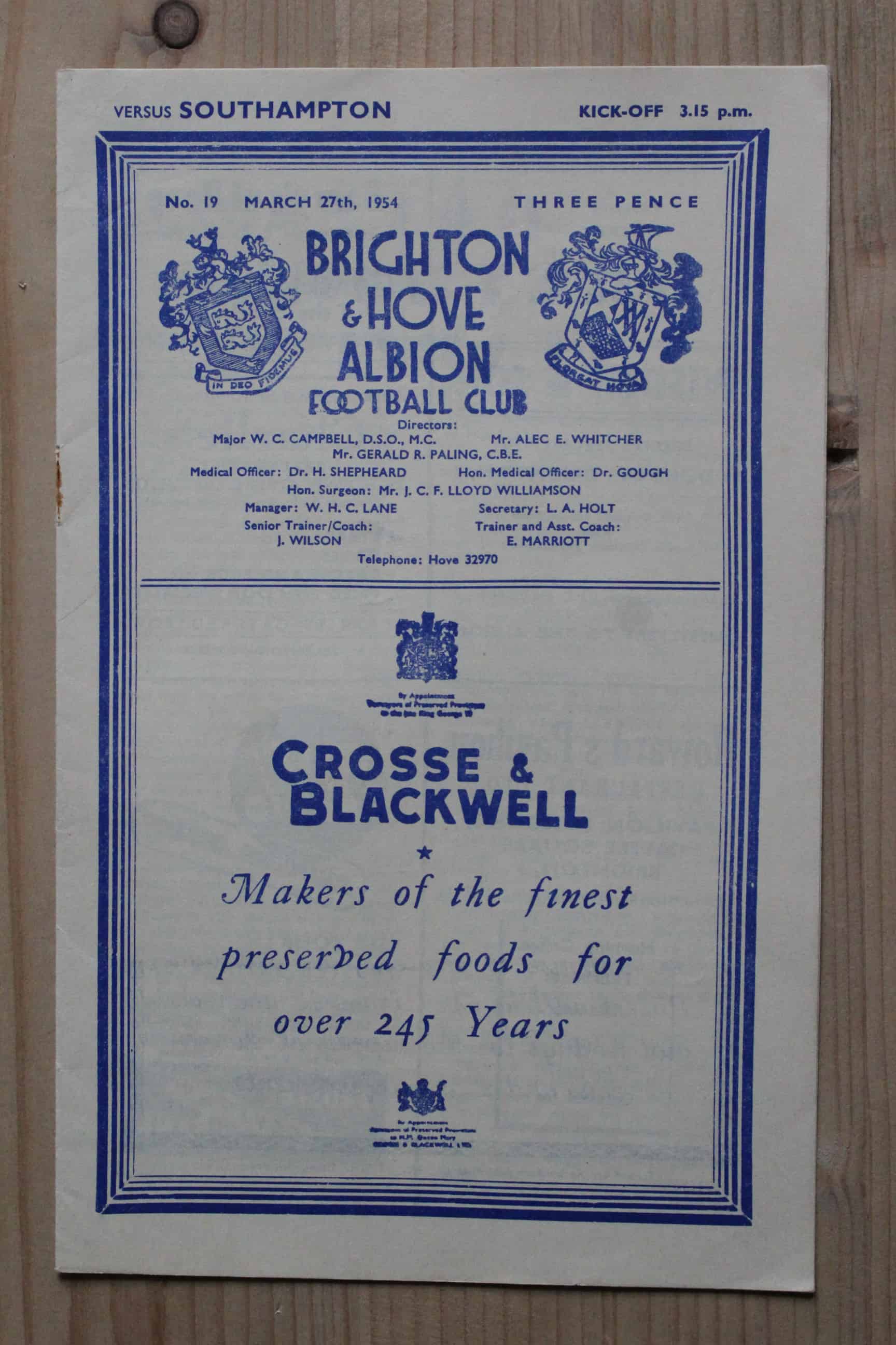 Brighton & Hove Albion FC v Southampton FC