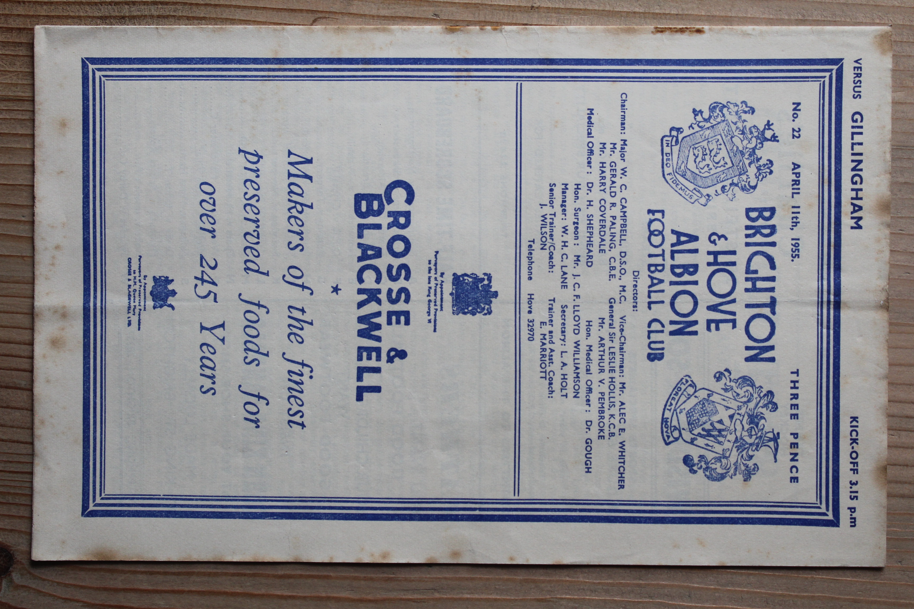 Brighton & Hove Albion FC v Gillingham FC