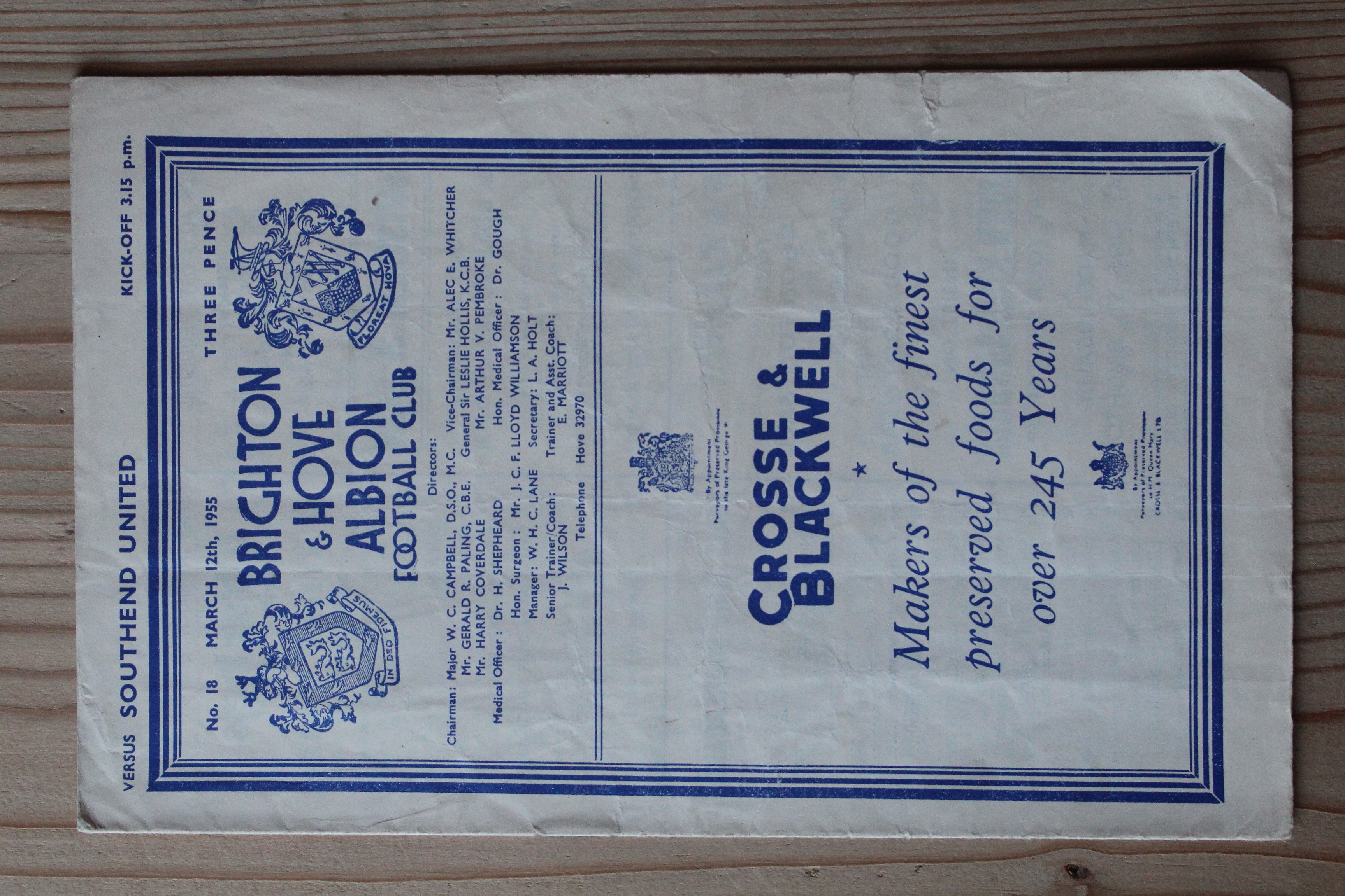 Brighton & Hove Albion FC v Southend United FC