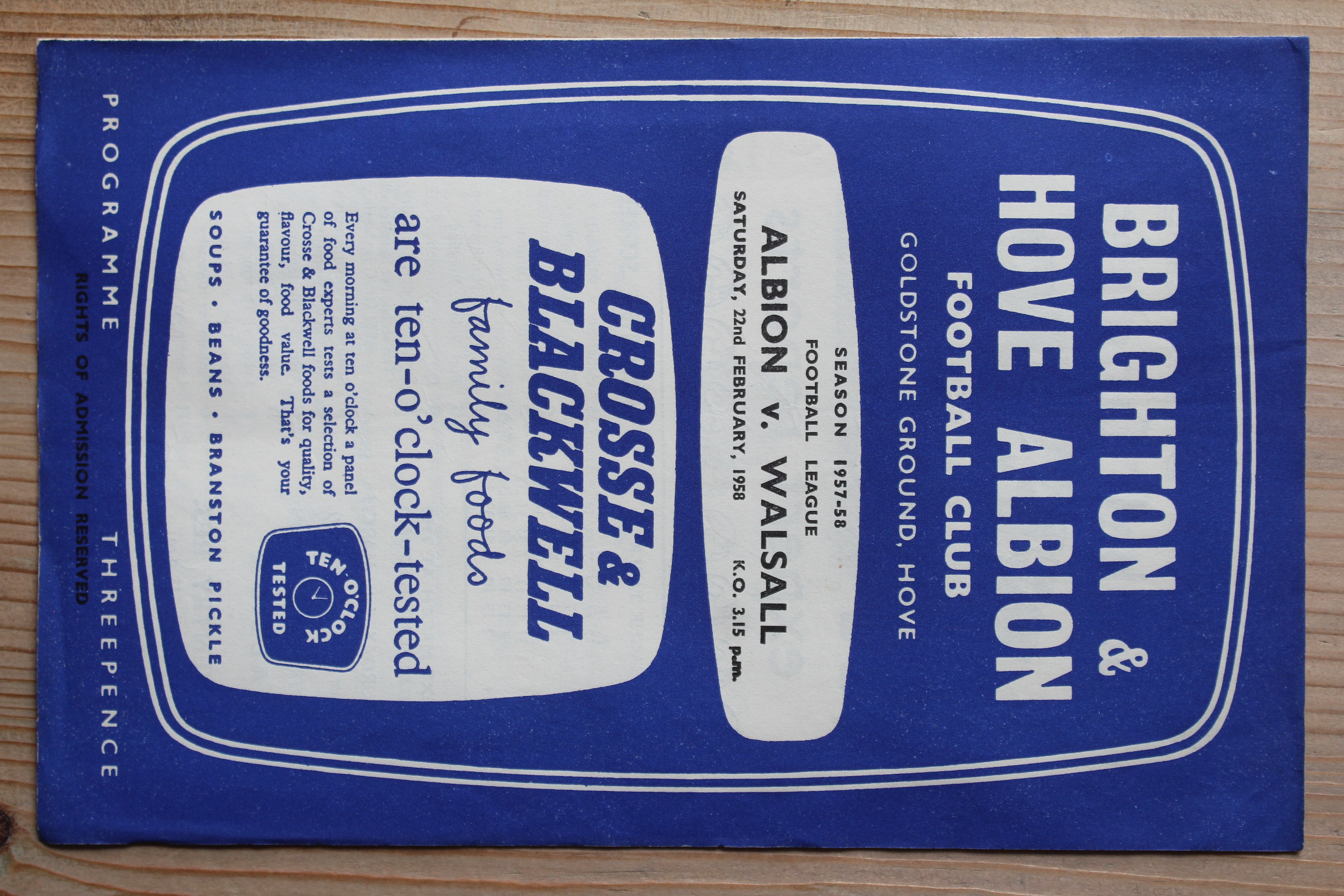 Brighton & Hove Albion FC v Walsall FC