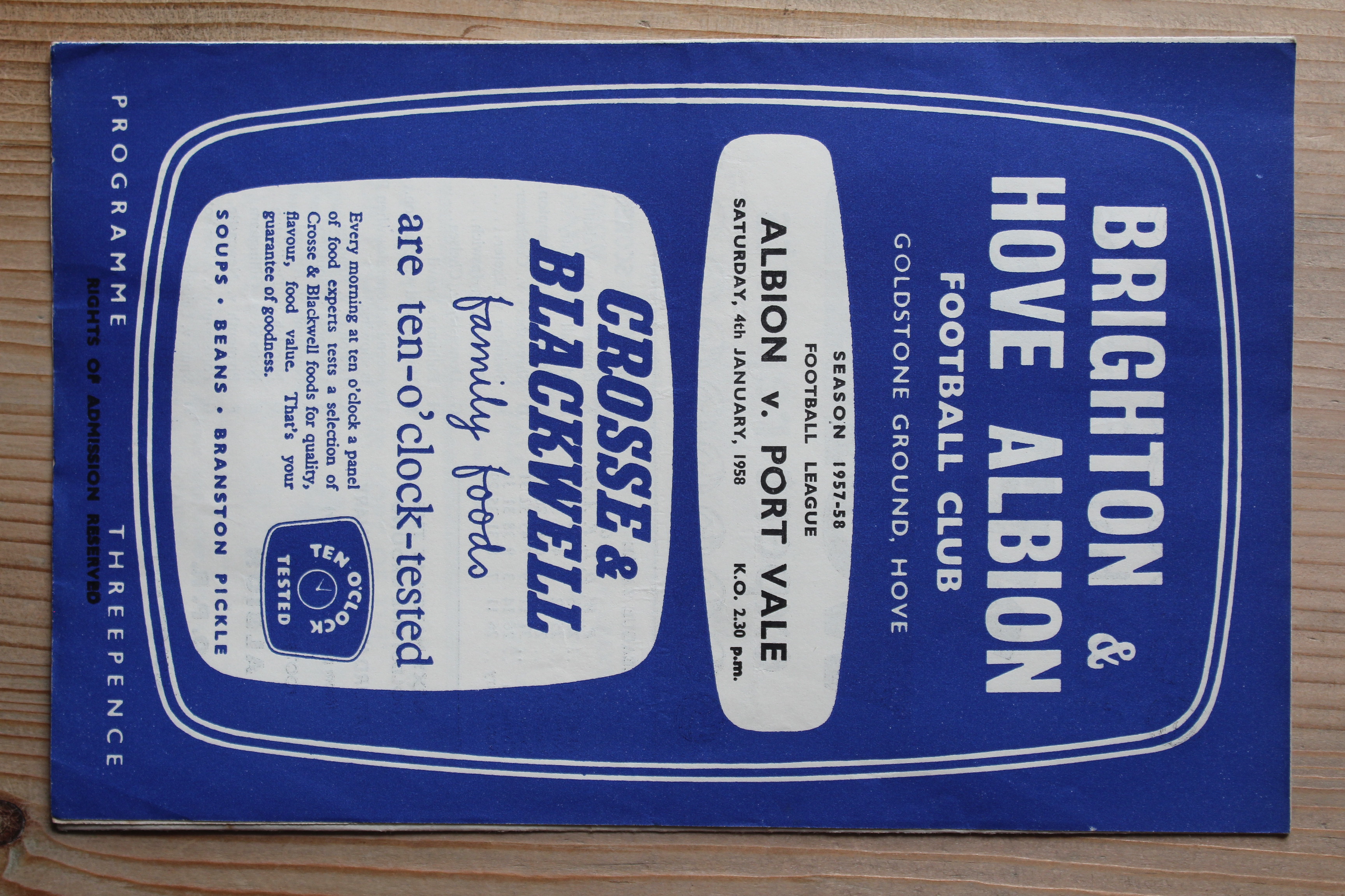 Brighton & Hove Albion FC v Port Vale FC