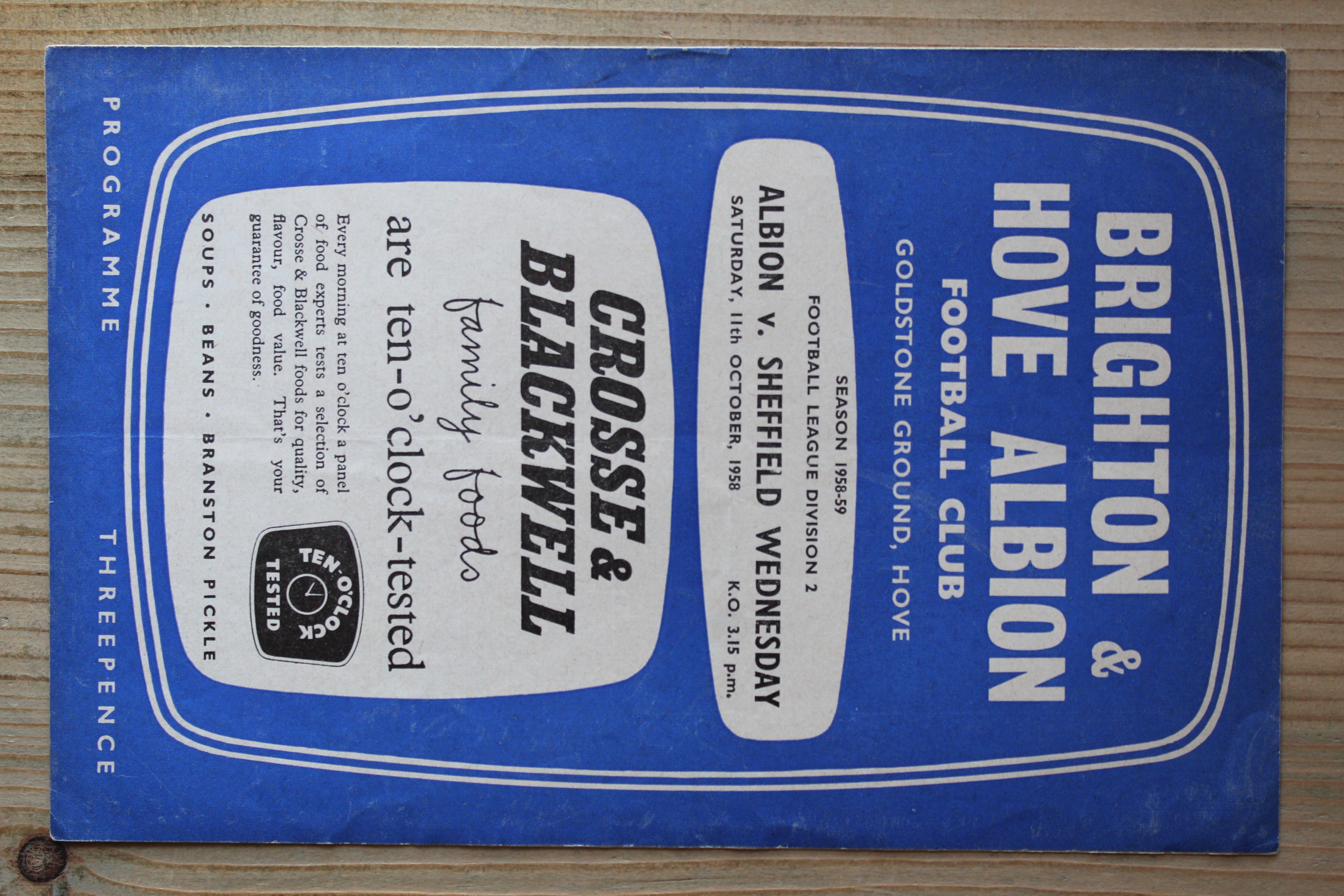 Brighton & Hove Albion FC v Sheffield Wednesday FC 