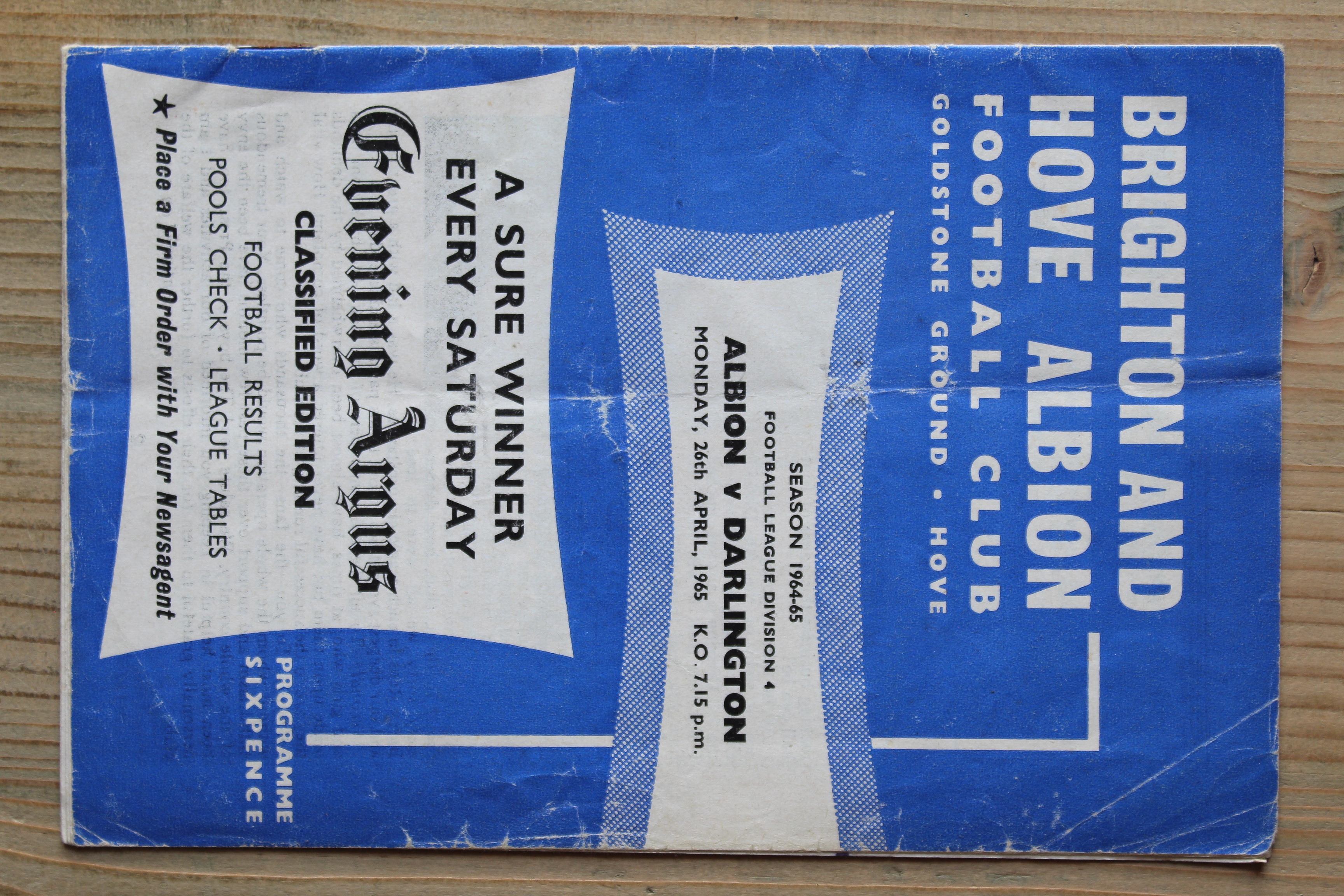 Brighton & Hove Albion FC v Darlington FC