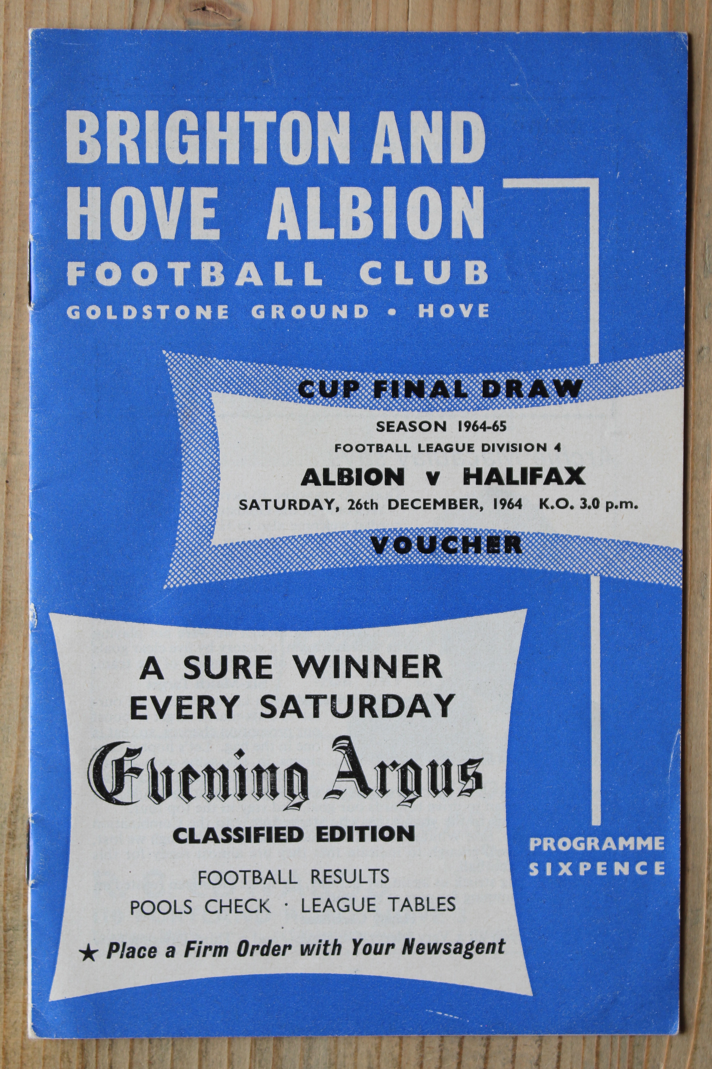 Brighton & Hove Albion FC v Halifax Town A.F.C