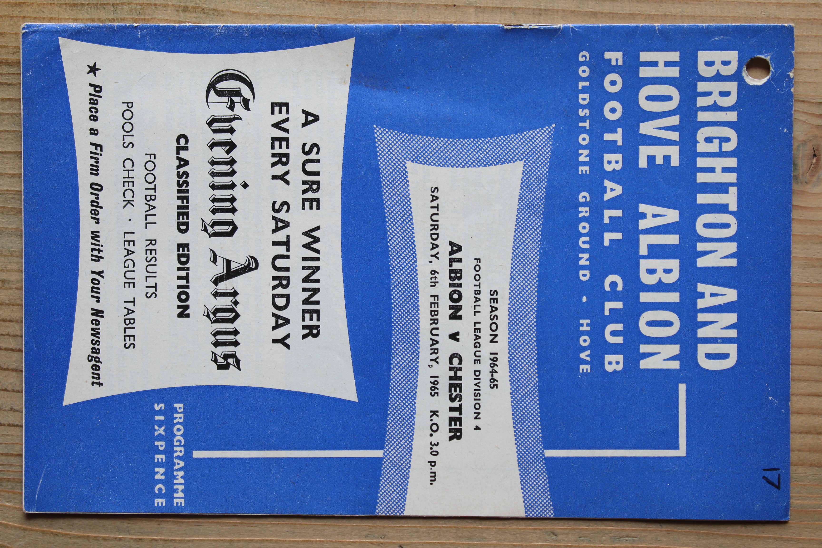 Brighton & Hove Albion FC v Chester City FC