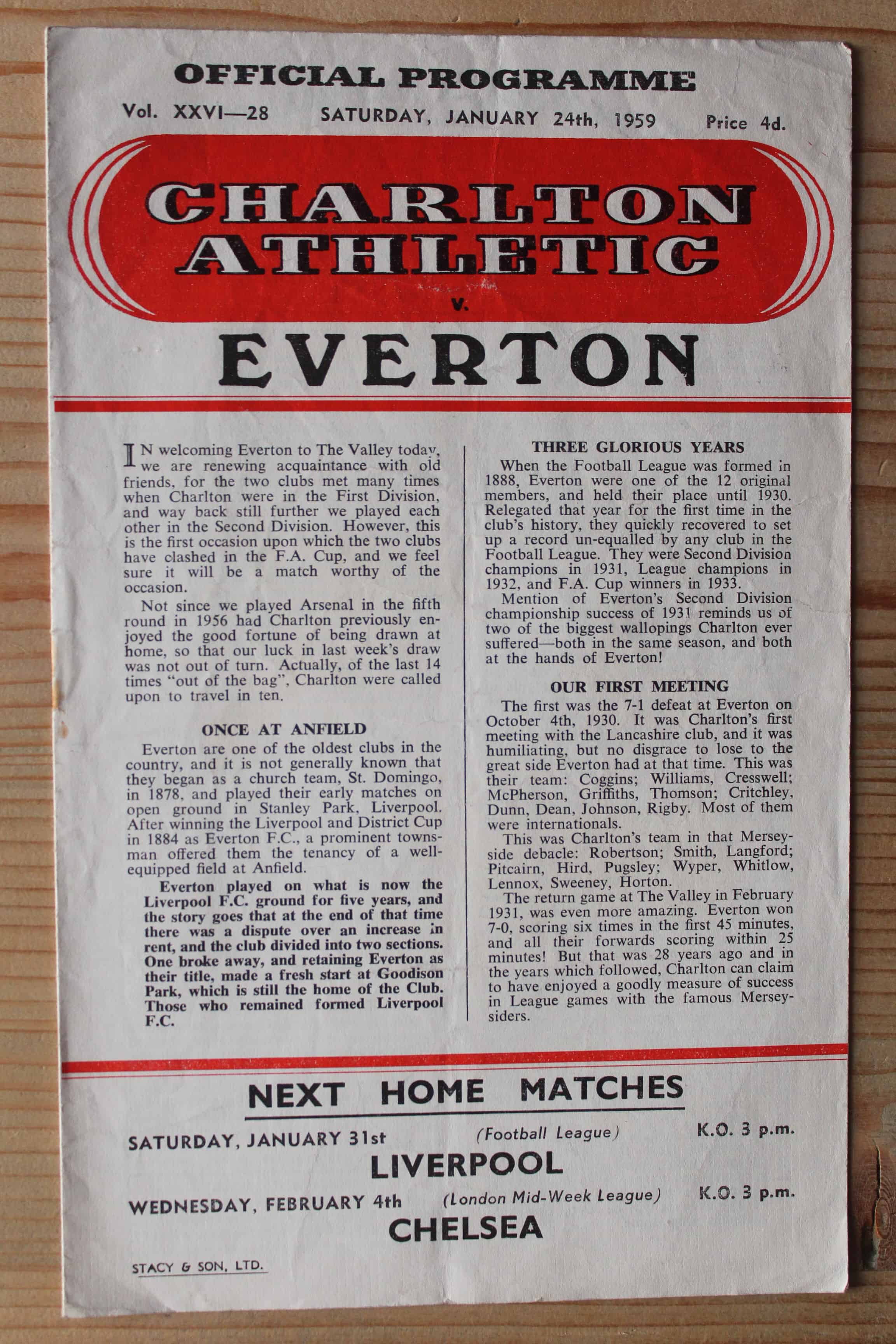 Charlton Athletic FC v Everton FC