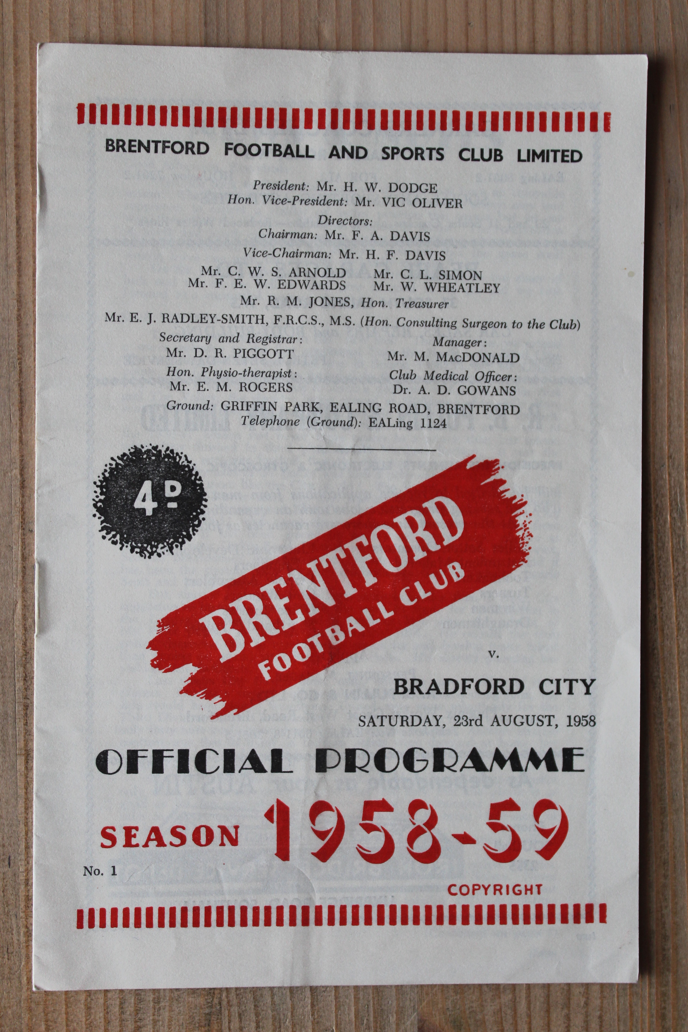 Brentford FC v Bradford City FC