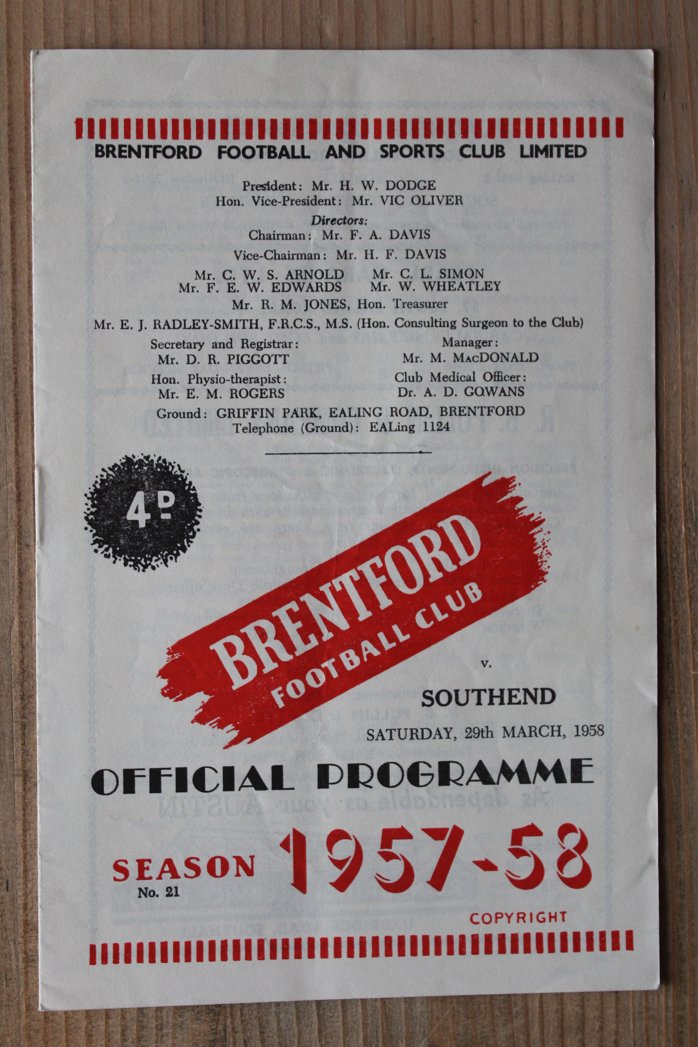 Brentford FC v Southend United FC