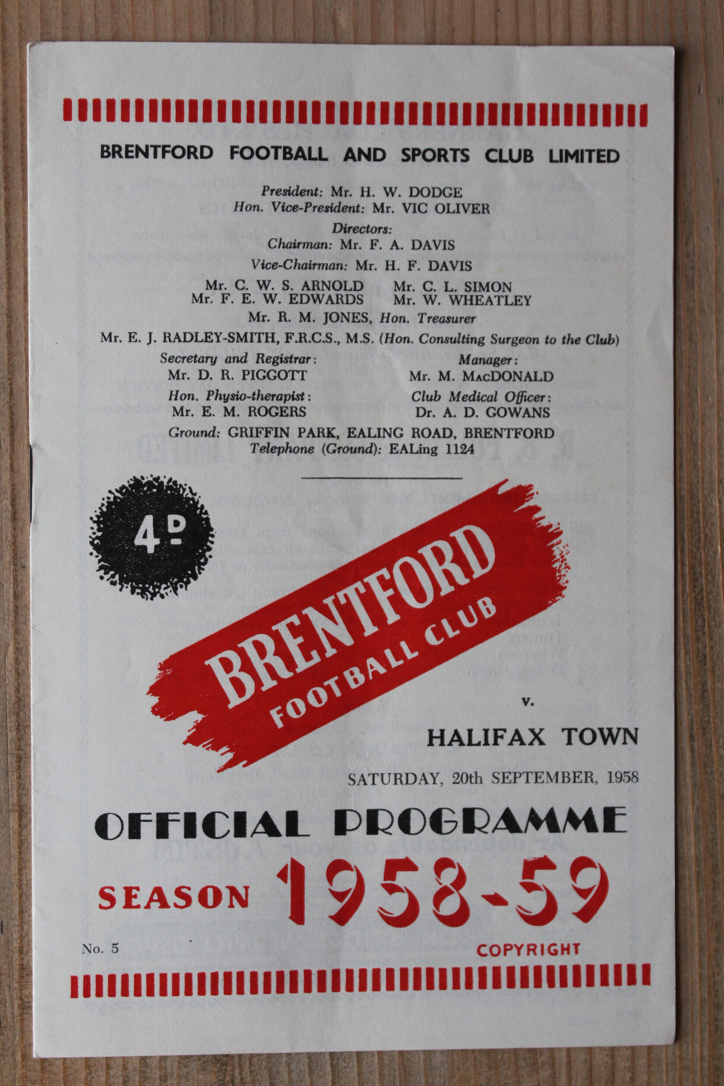 Brentford FC v Halifax Town A.F.C