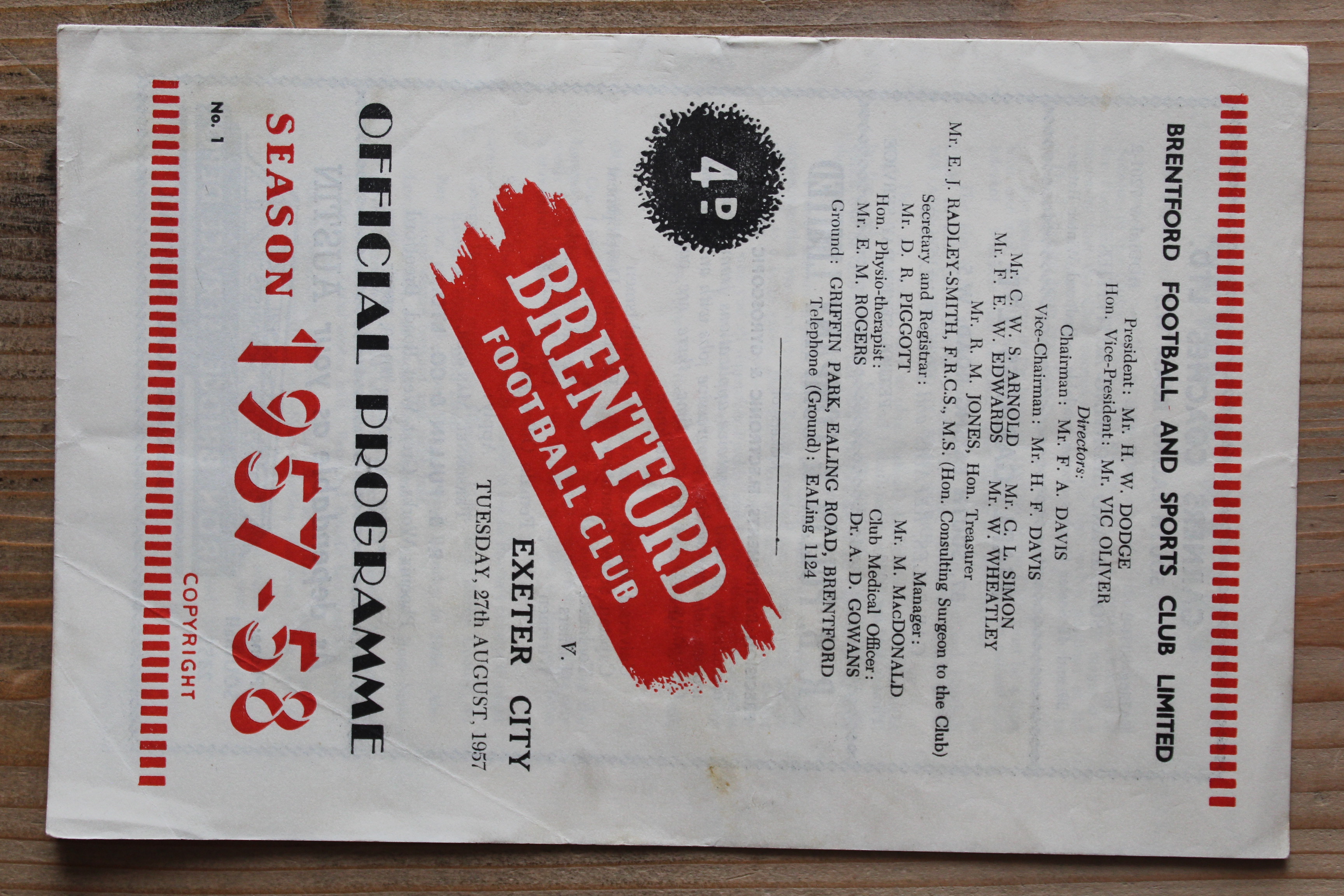 Brentford FC v Exeter City FC