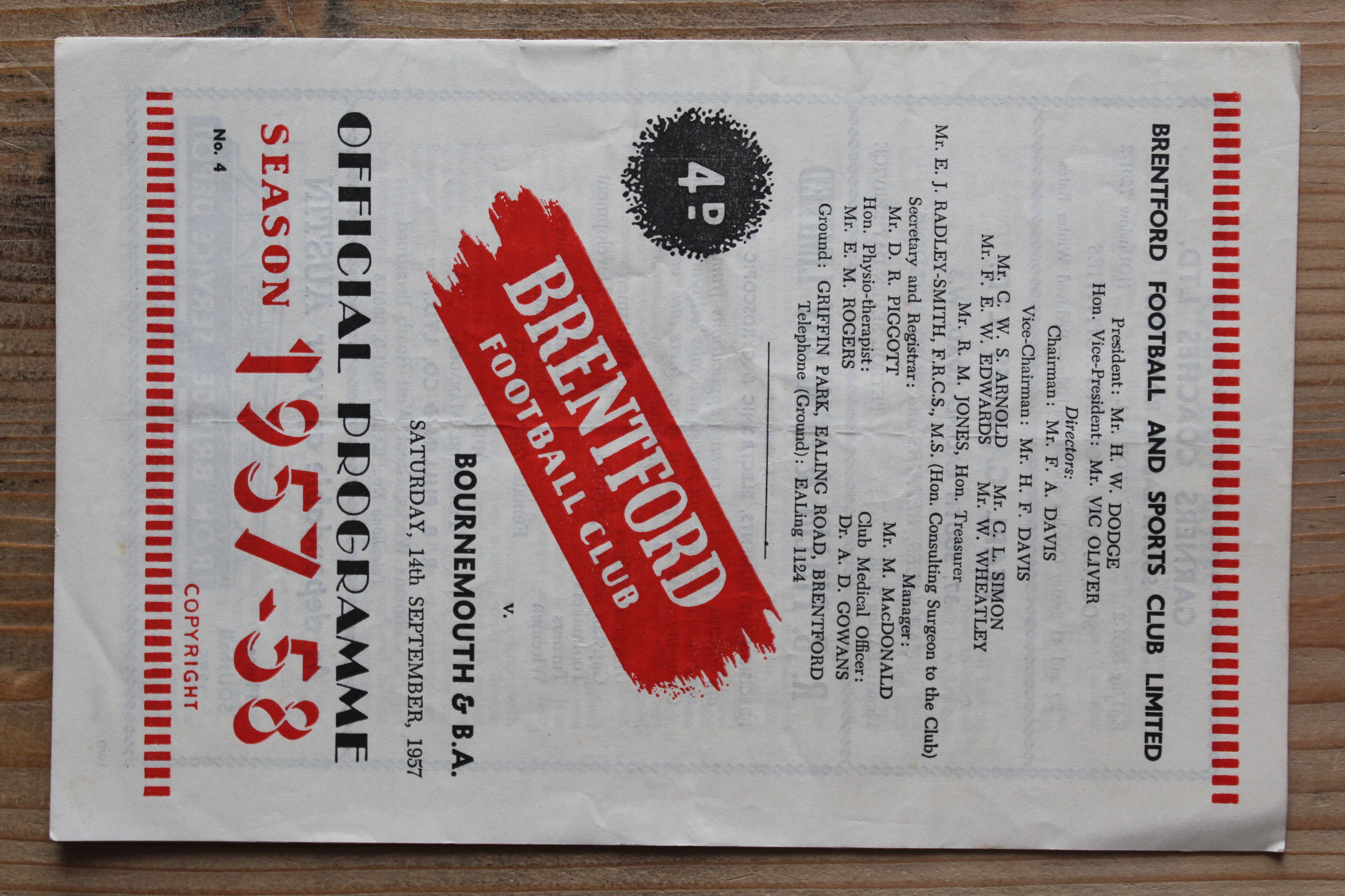 Brentford FC v Bournemouth & Boscombe