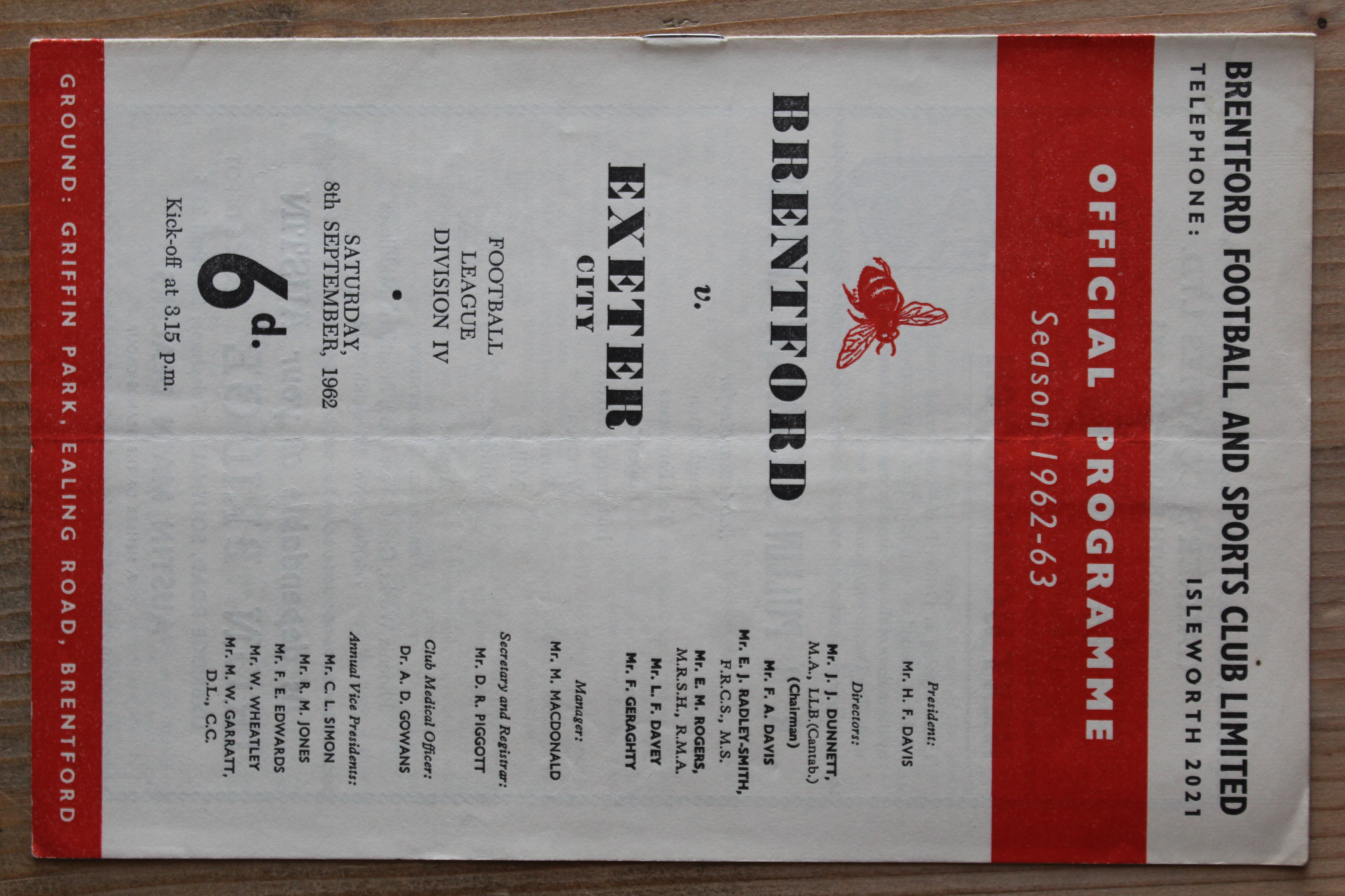 Brentford FC v Exeter City FC