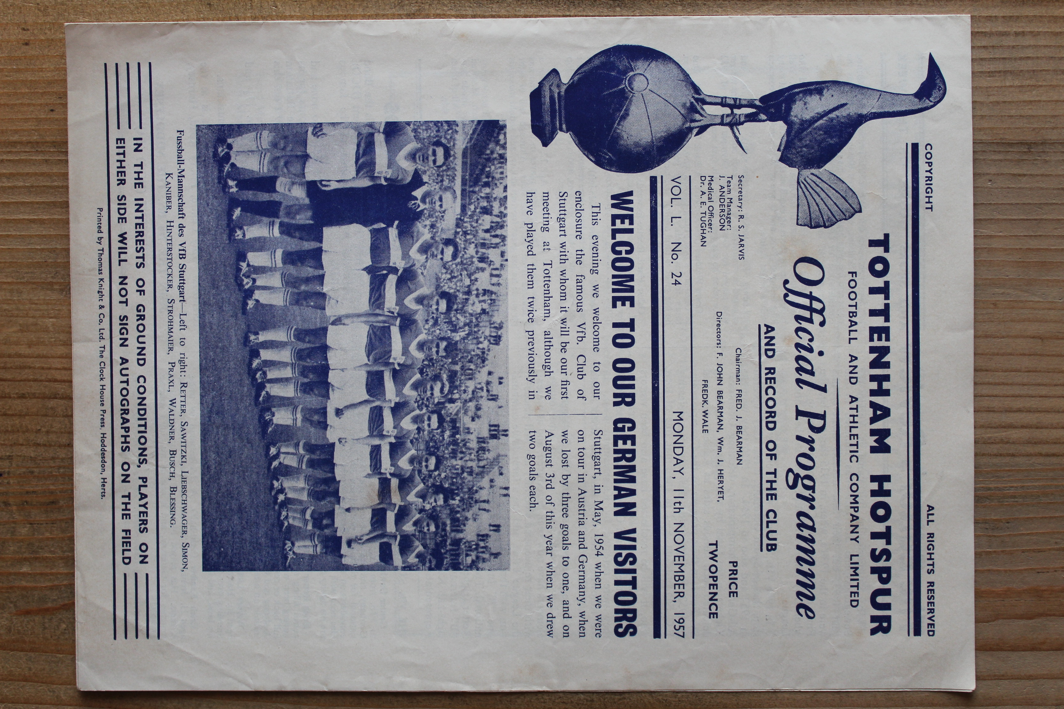 Tottenham Hotspur FC v Stuggart