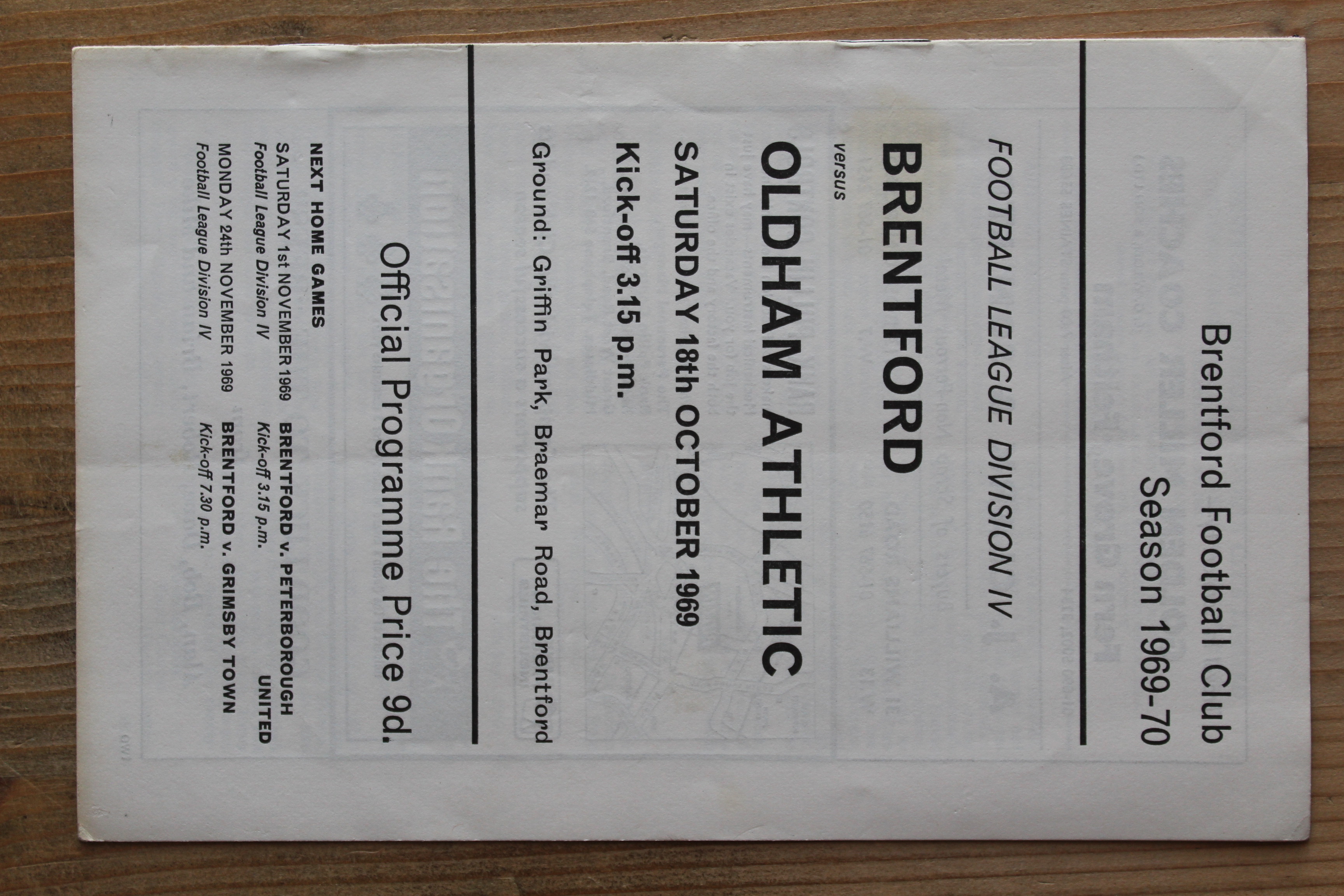 Brentford FC v Oldham Athletic FC