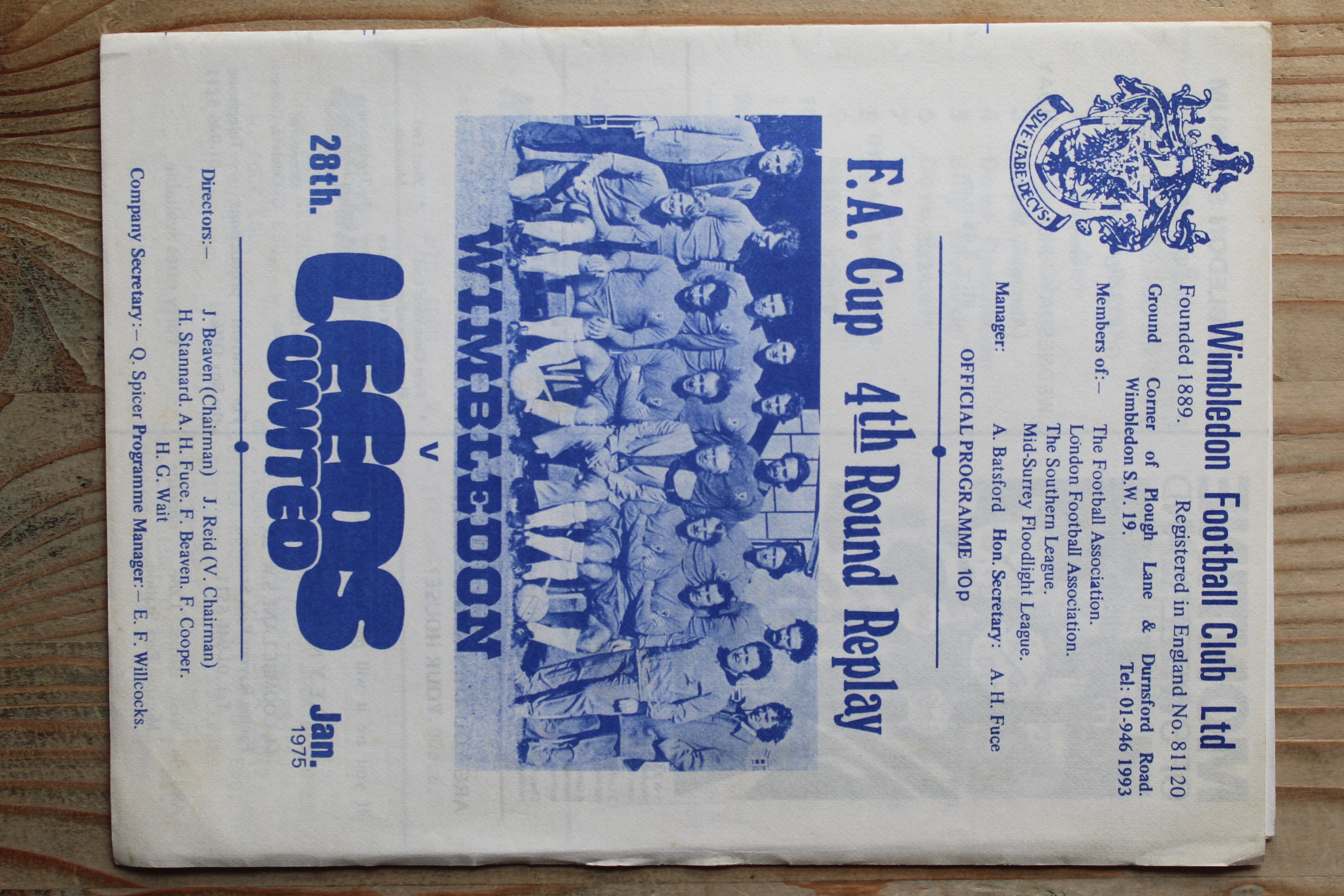 Wimbledon v Leeds United FC