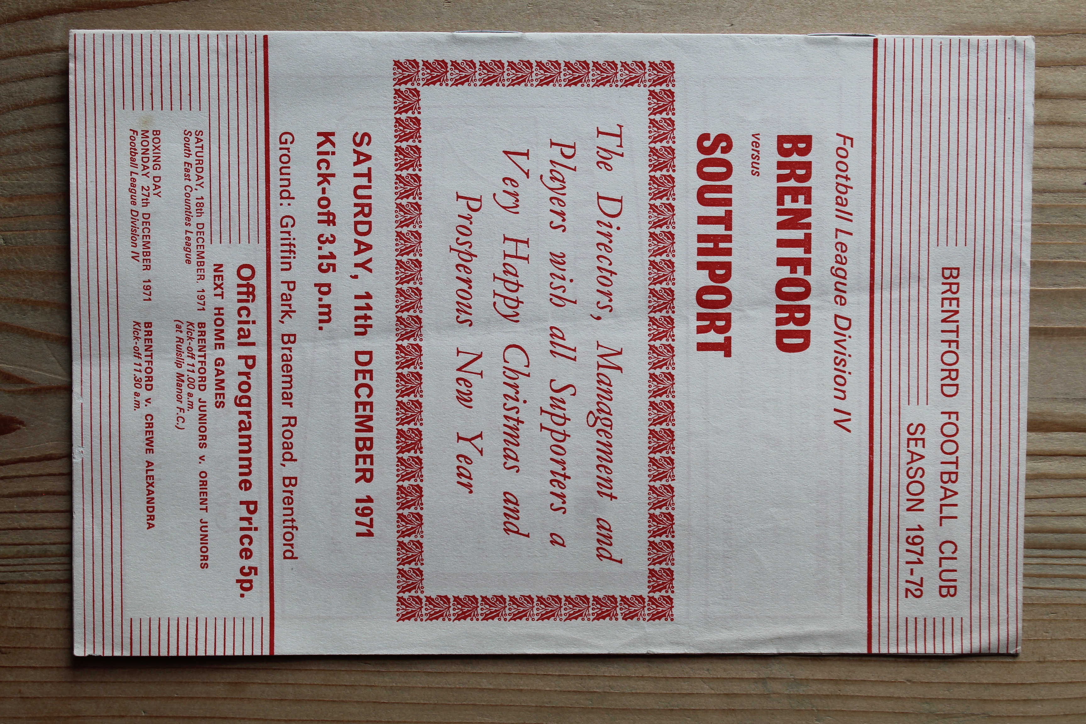 Brentford FC v Southport