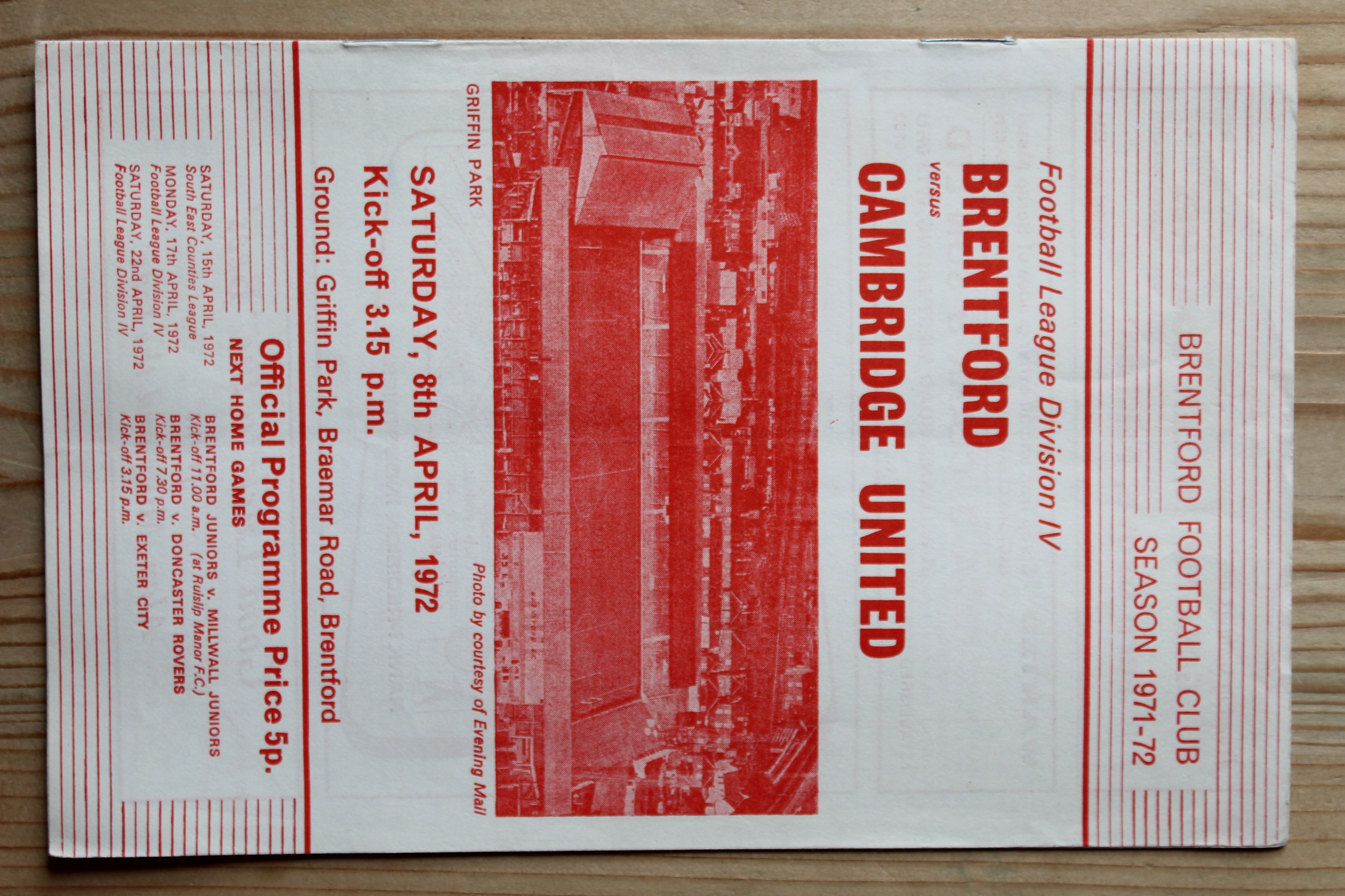 Brentford FC v Cambridge United FC