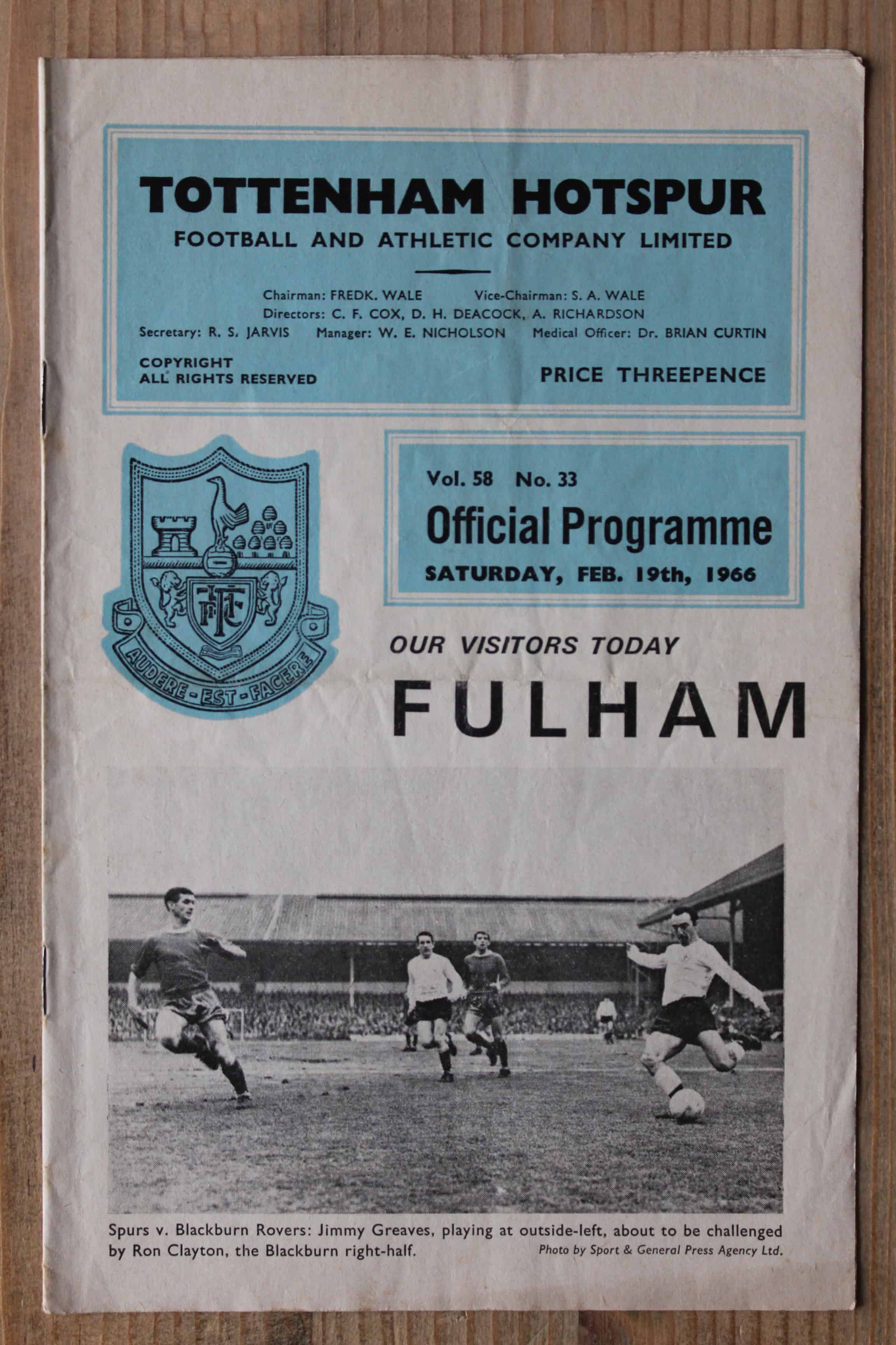 Tottenham Hotspur FC v Fulham FC