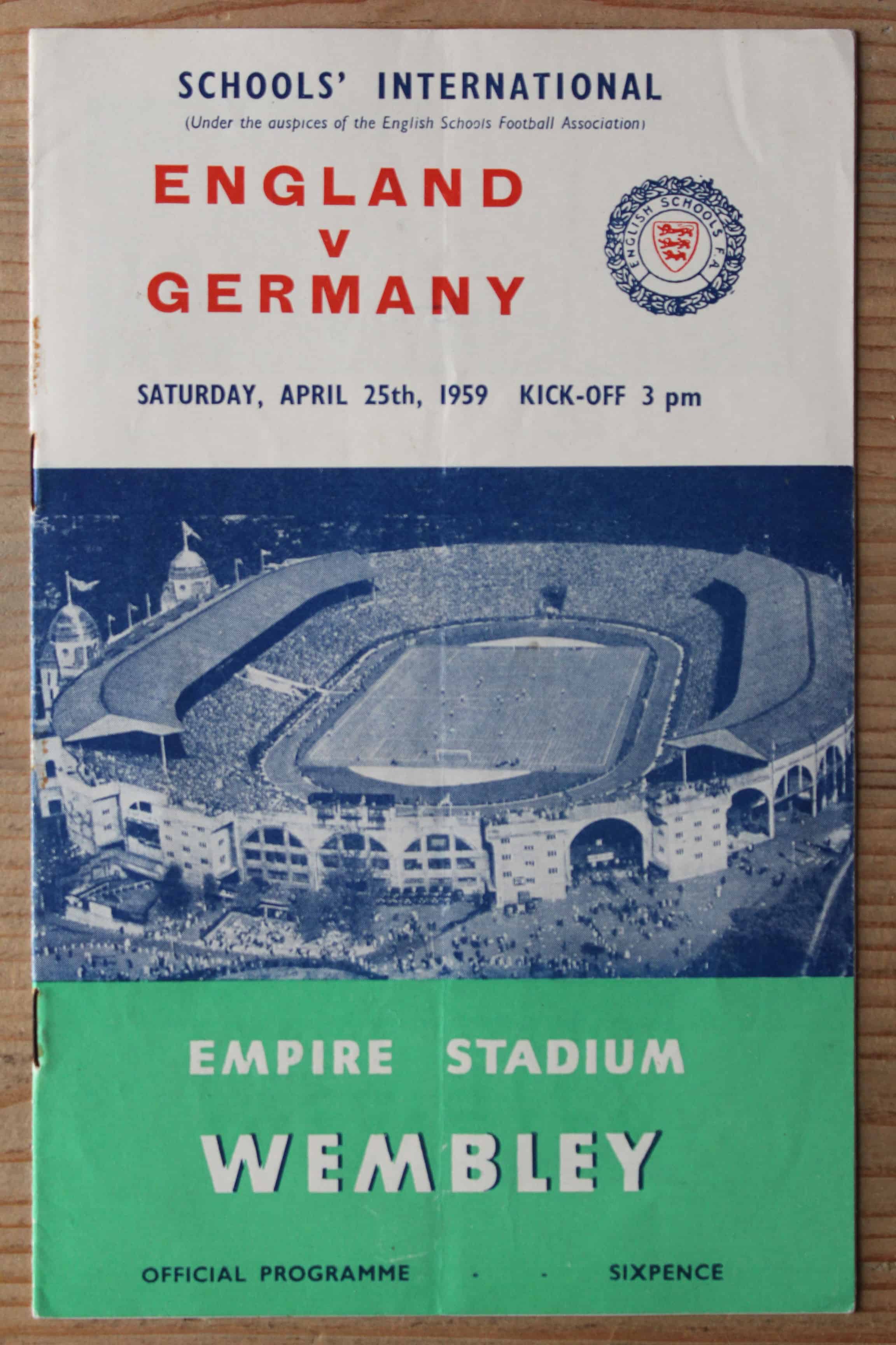 England (Schools) v Germany (Schools)