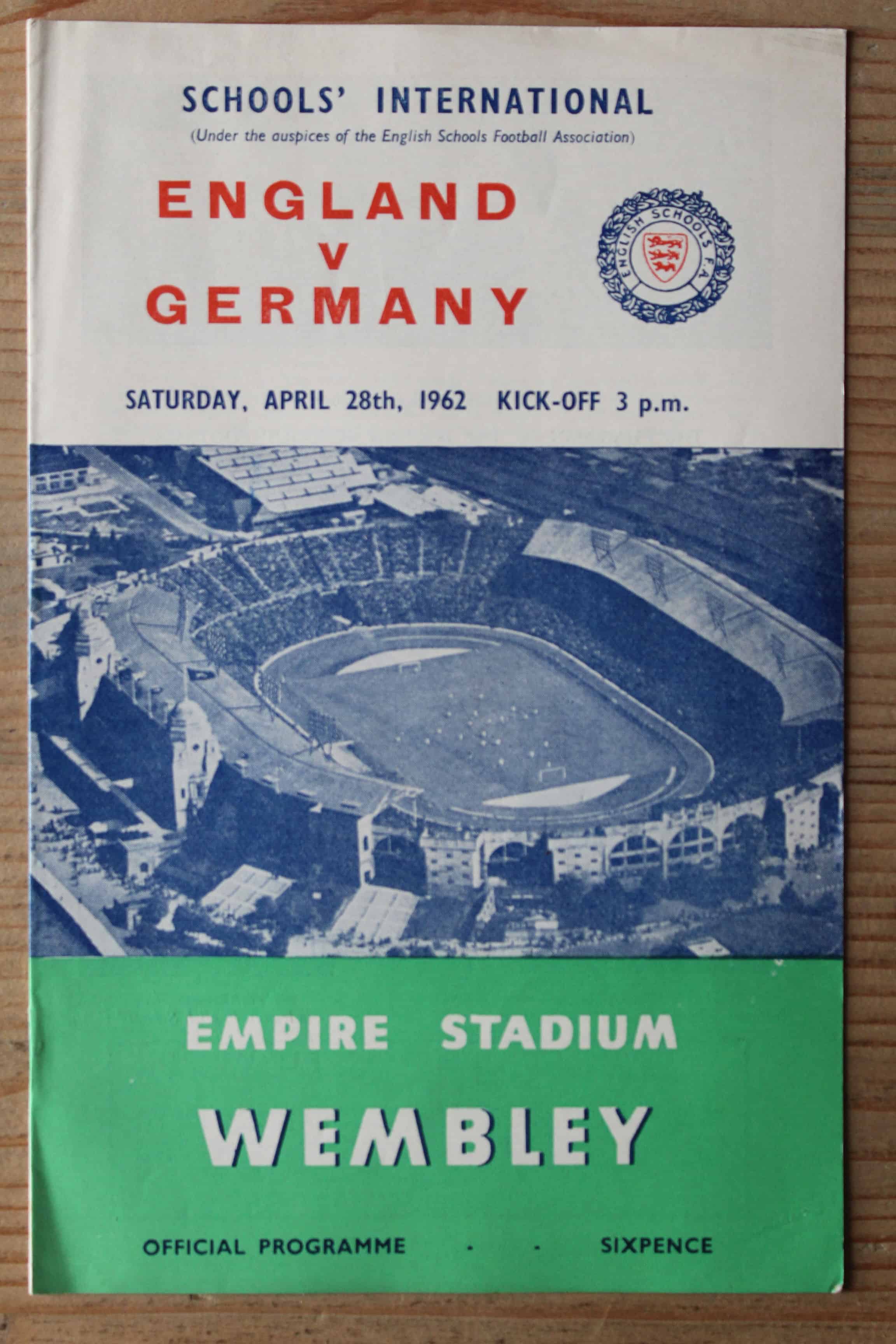 England (Schools) v Germany (Schools)