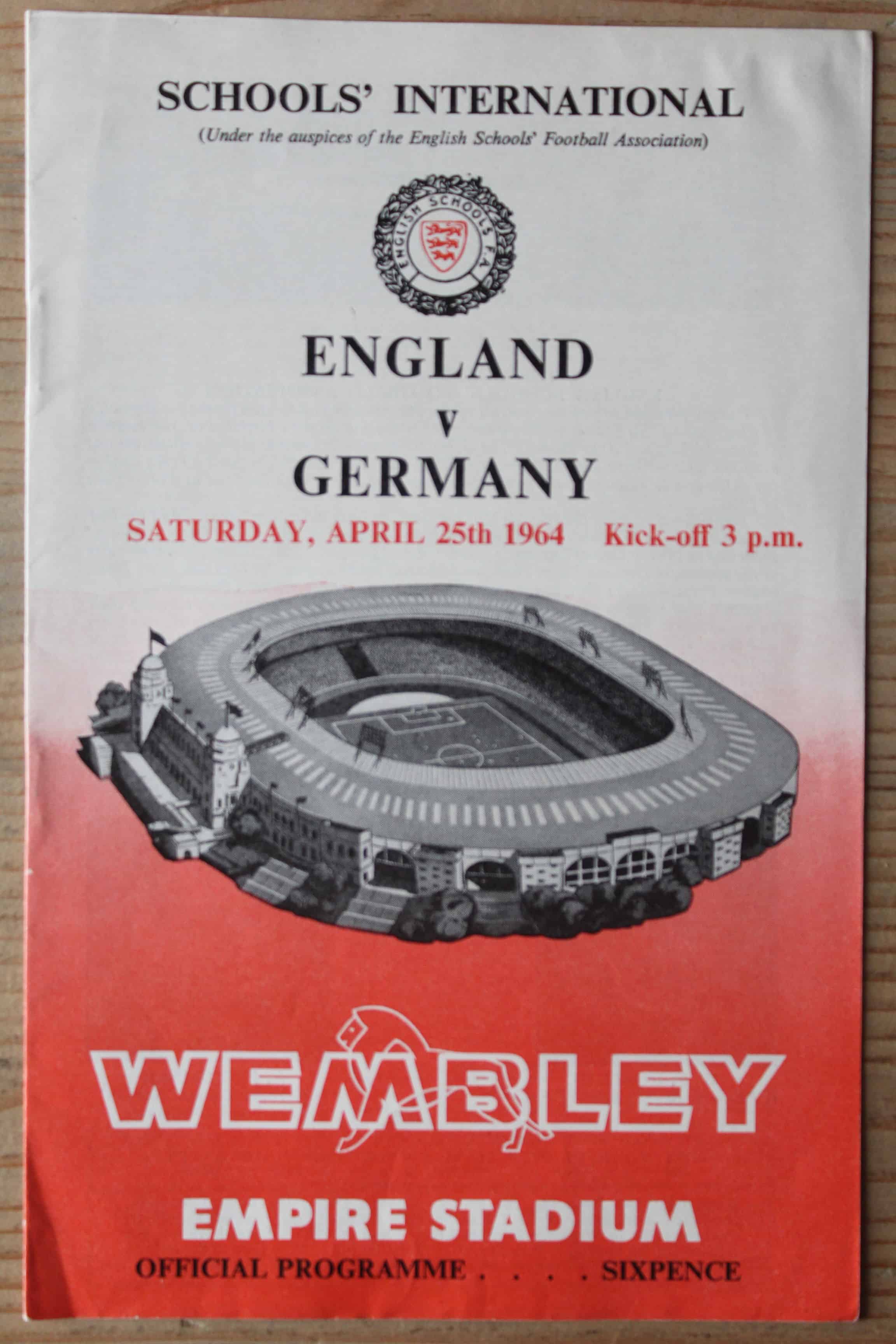 England (Schools) v Germany (Schools)