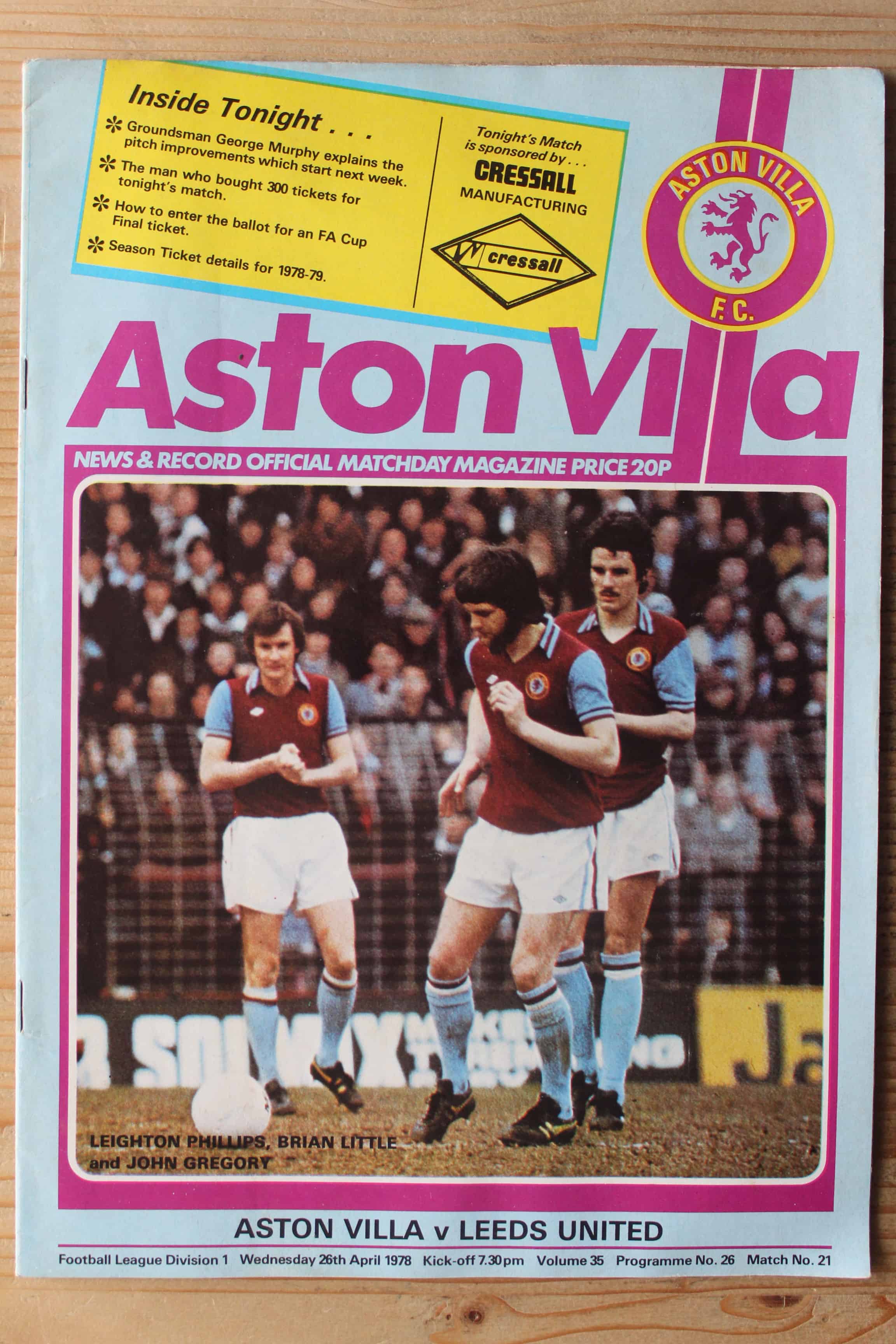 Aston Villa FC v Leeds United FC