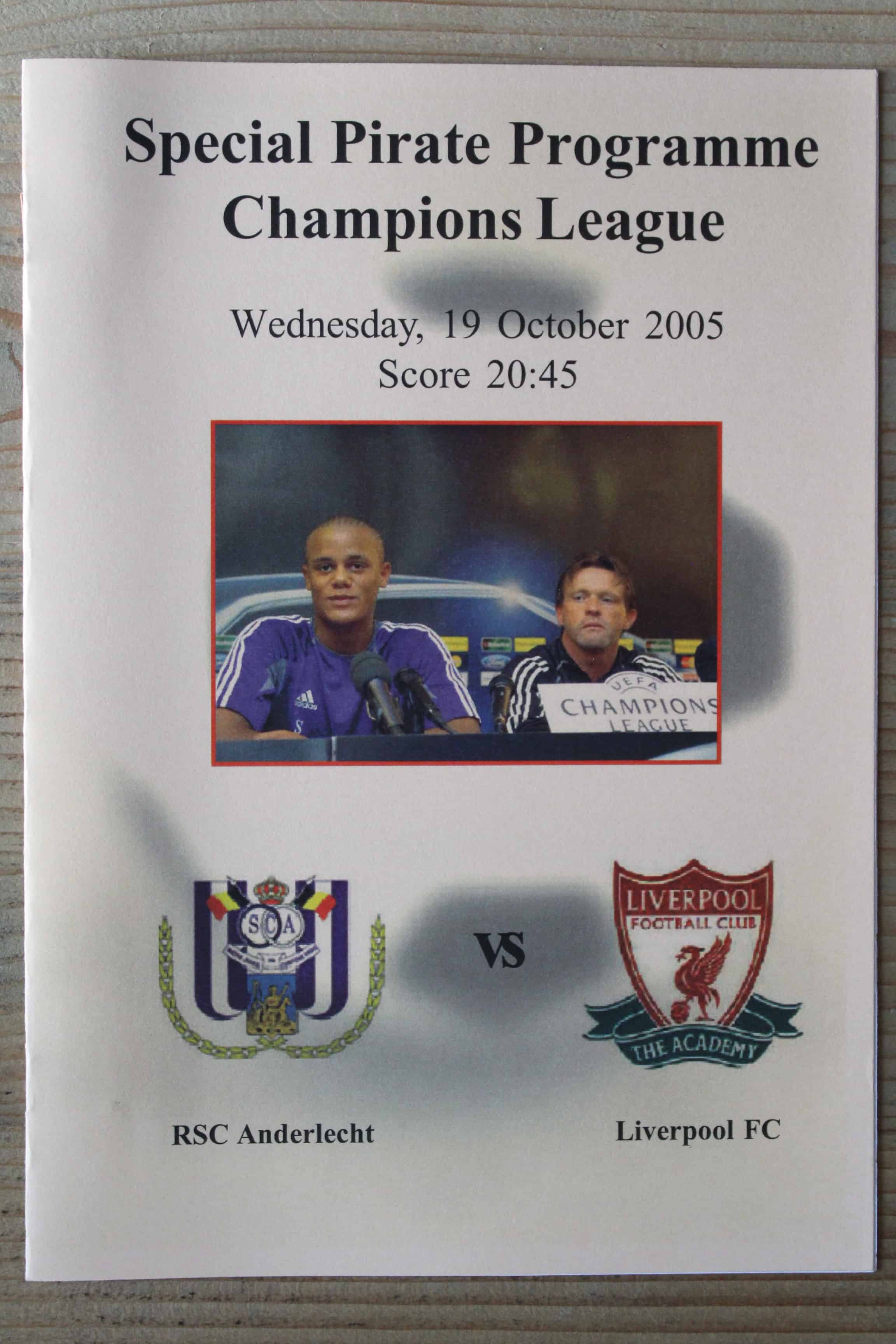 Anderlecht v Liverpool FC