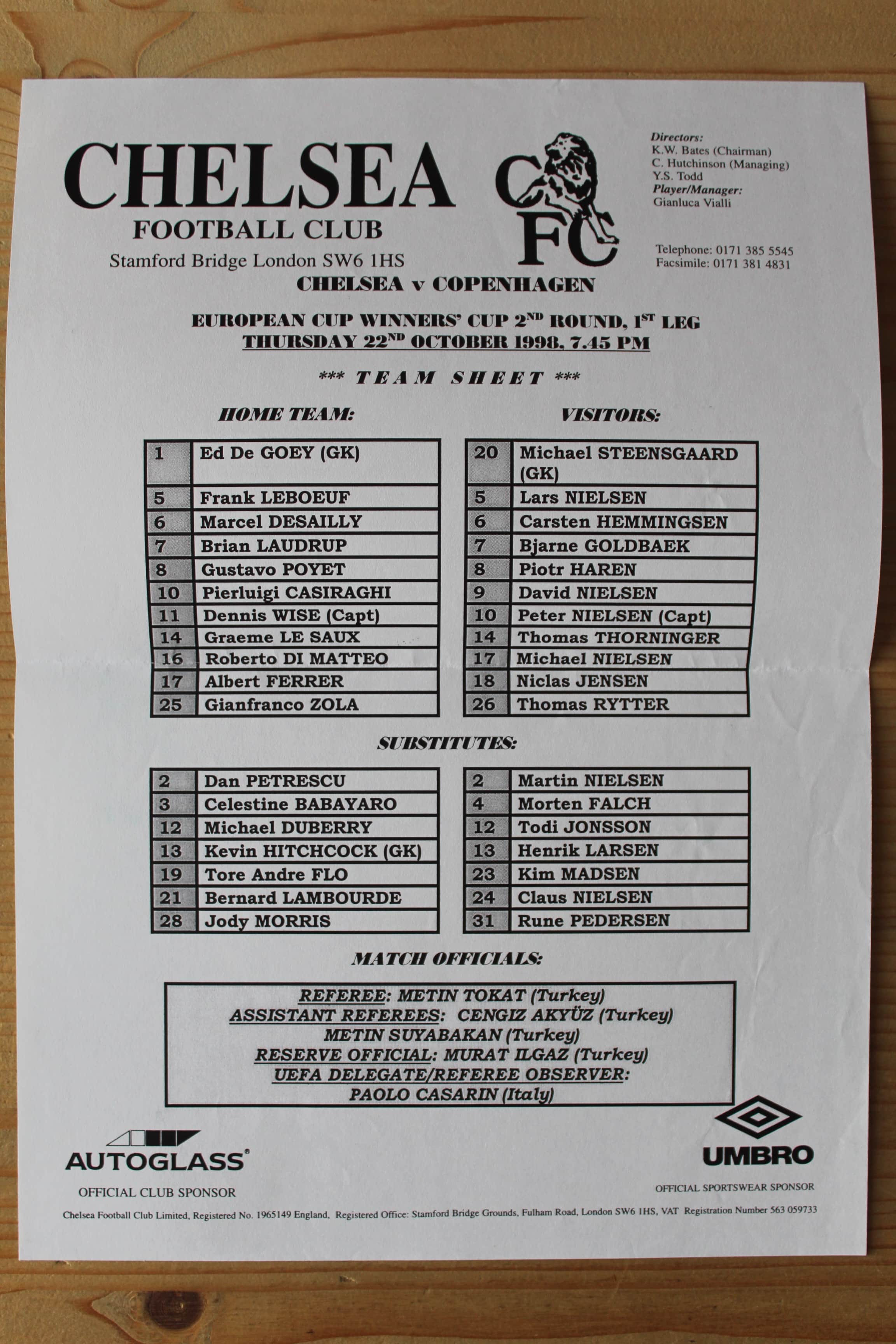 Chelsea FC v FC Copenhagen