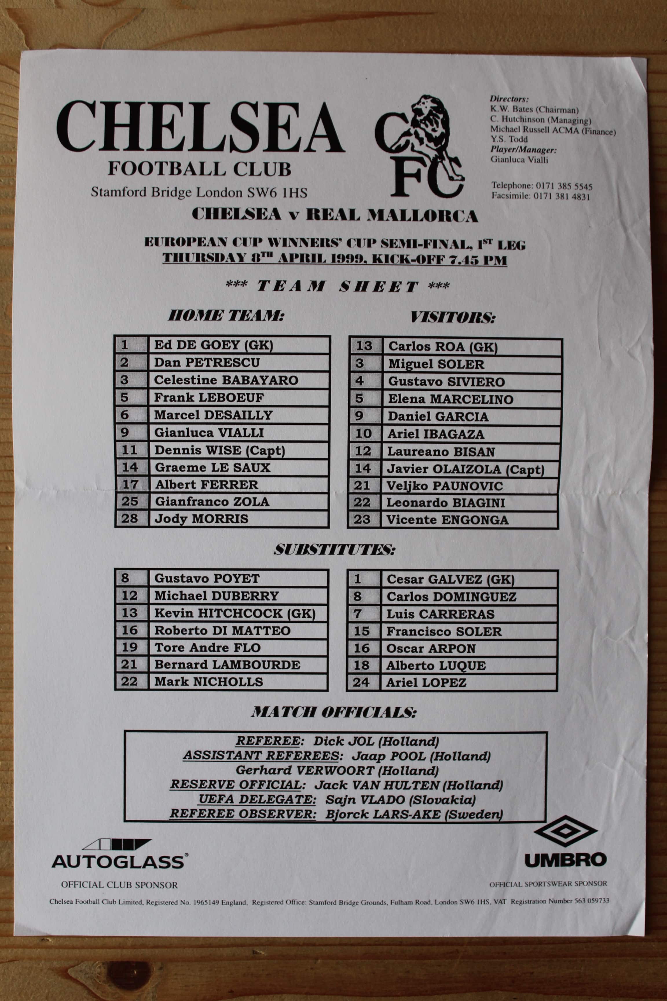 Chelsea FC v Oxford United FC