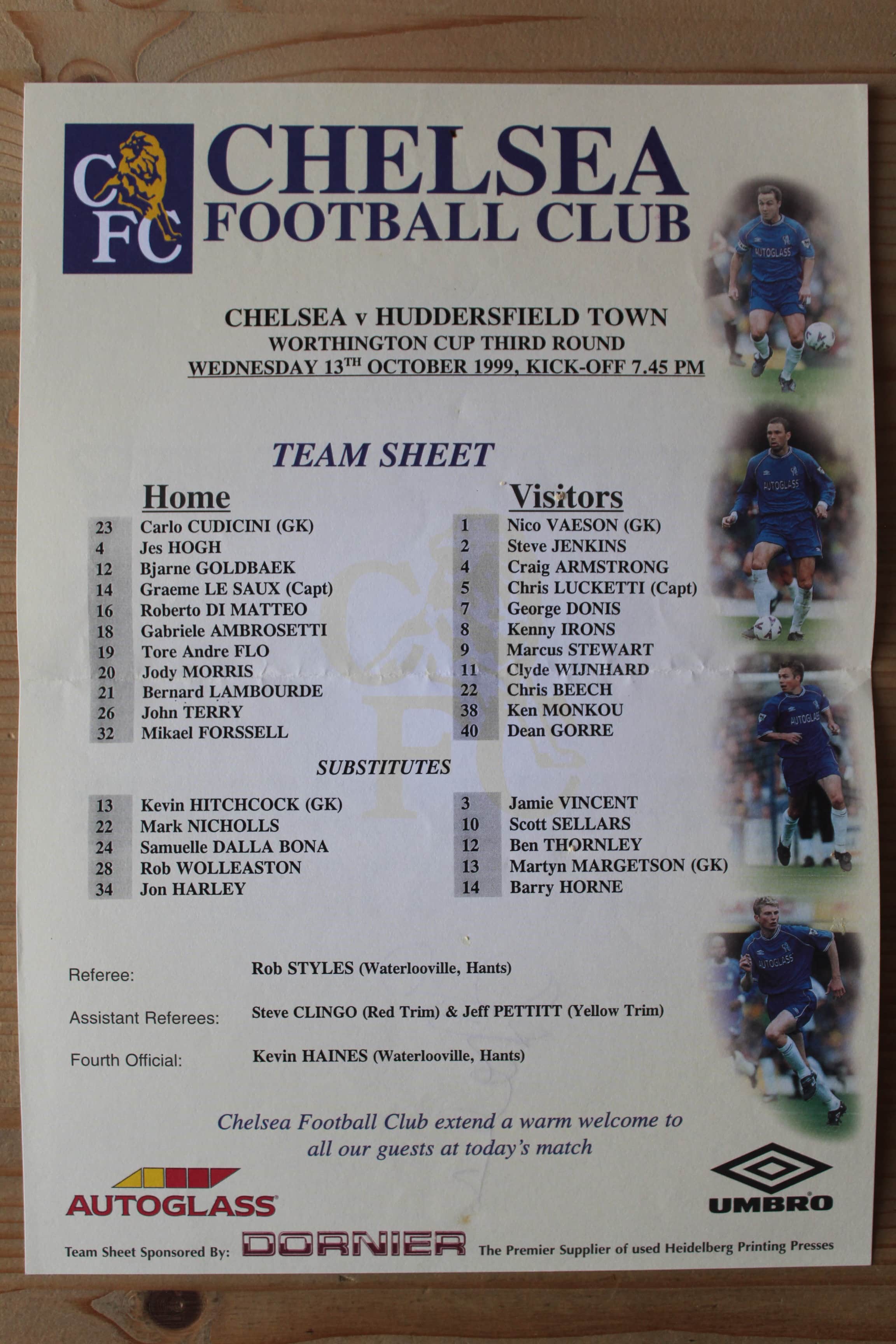 Chelsea FC v Huddersfield Town FC