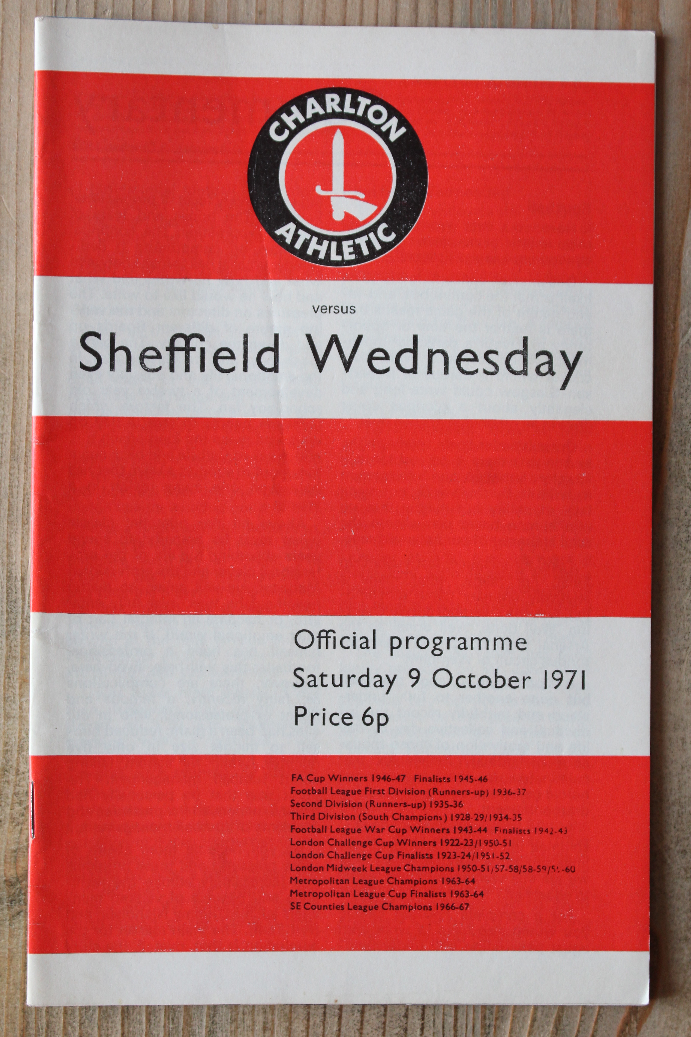 Charlton Athletic FC v Sheffield Wednesday FC 