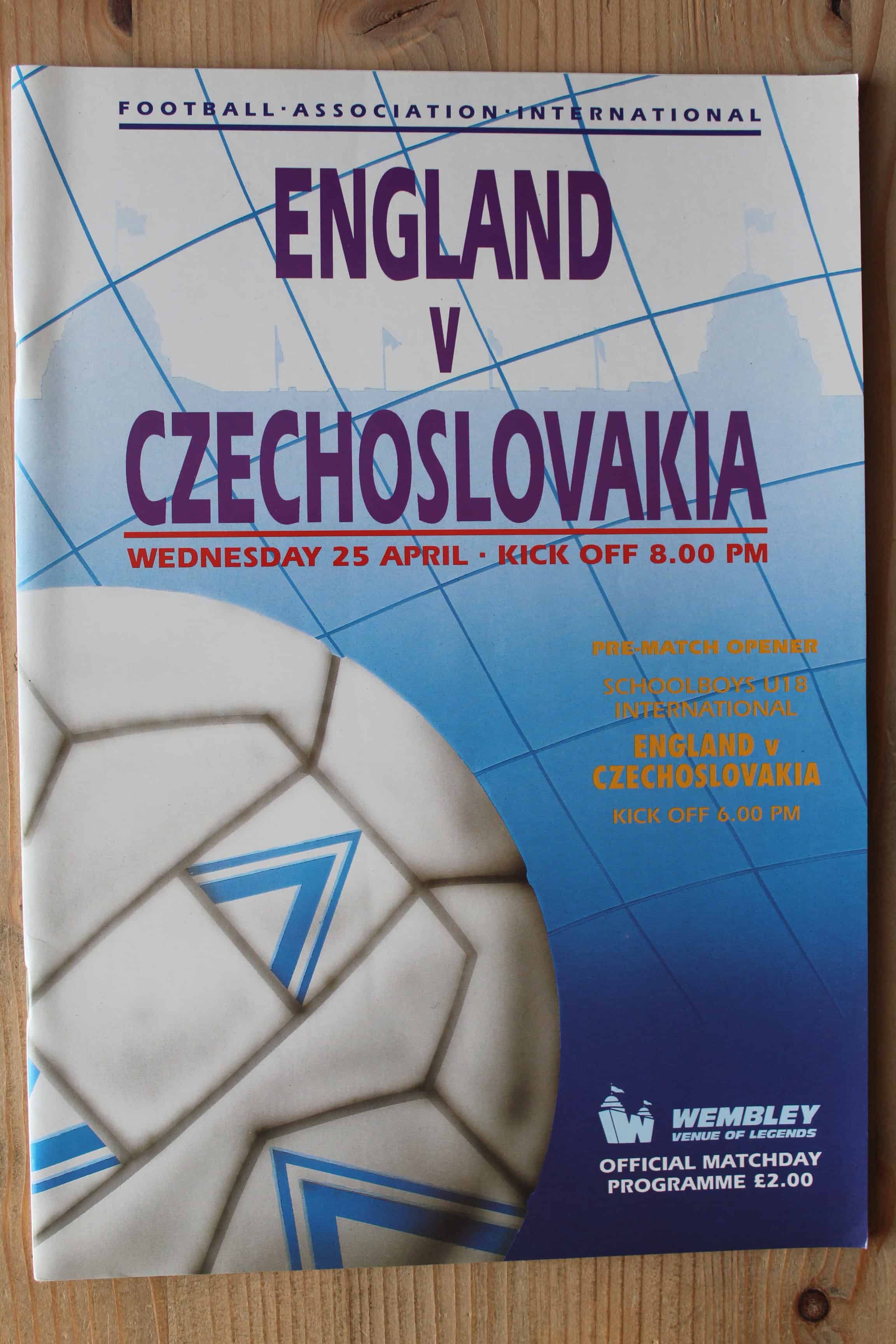 England v Czechoslovakia