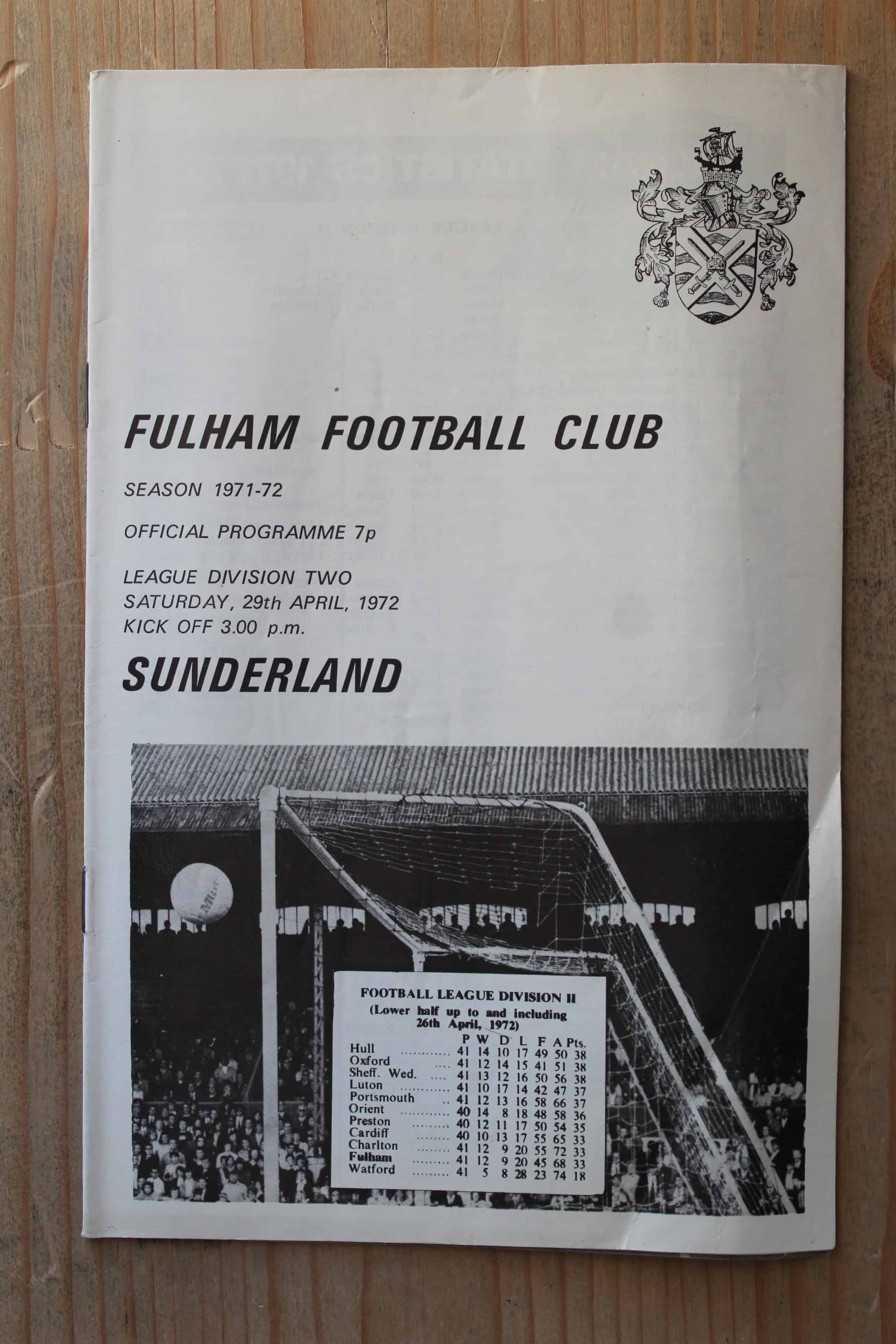 Fulham FC v Sunderland FC