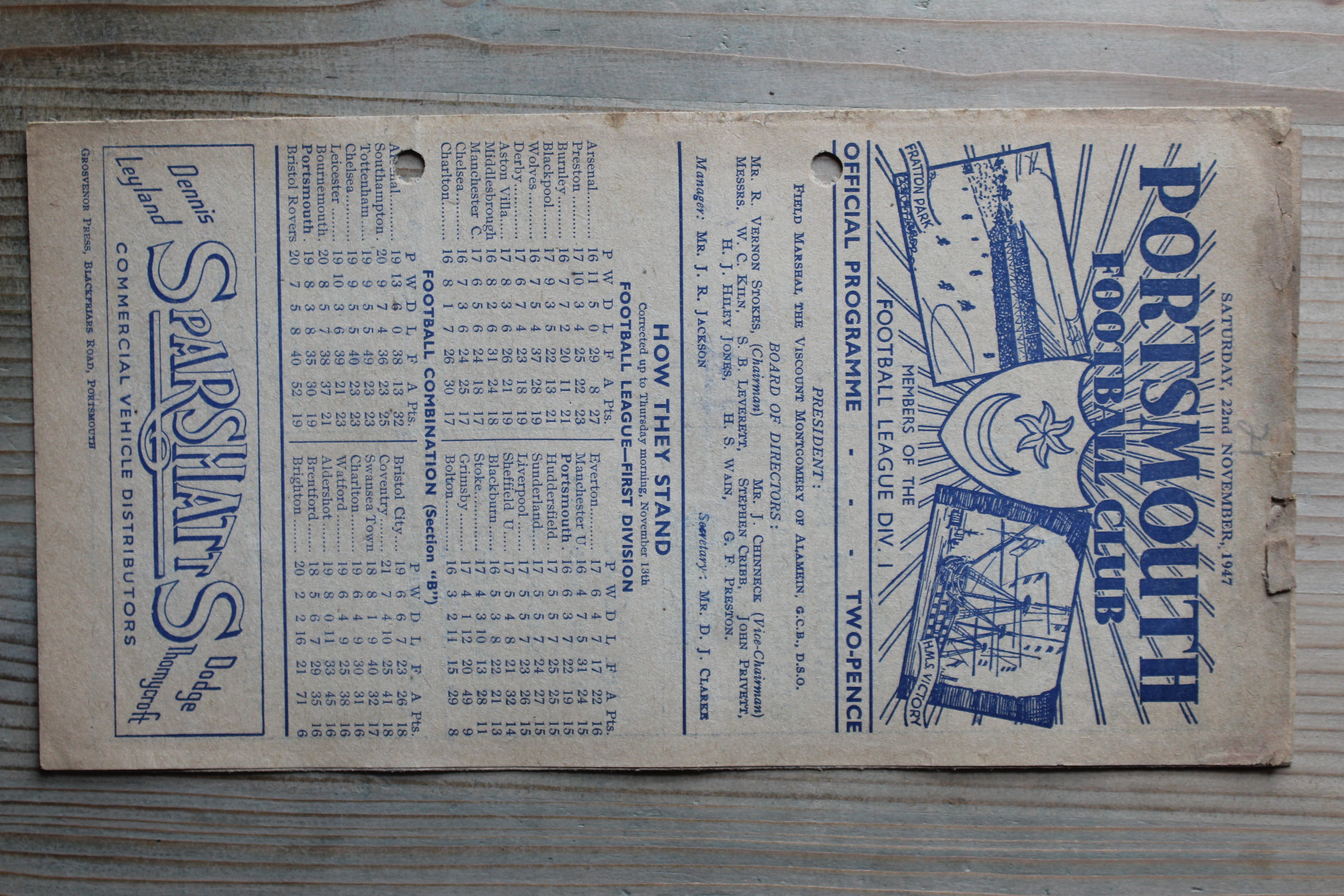 Portsmouth FC v Grimsby Town FC