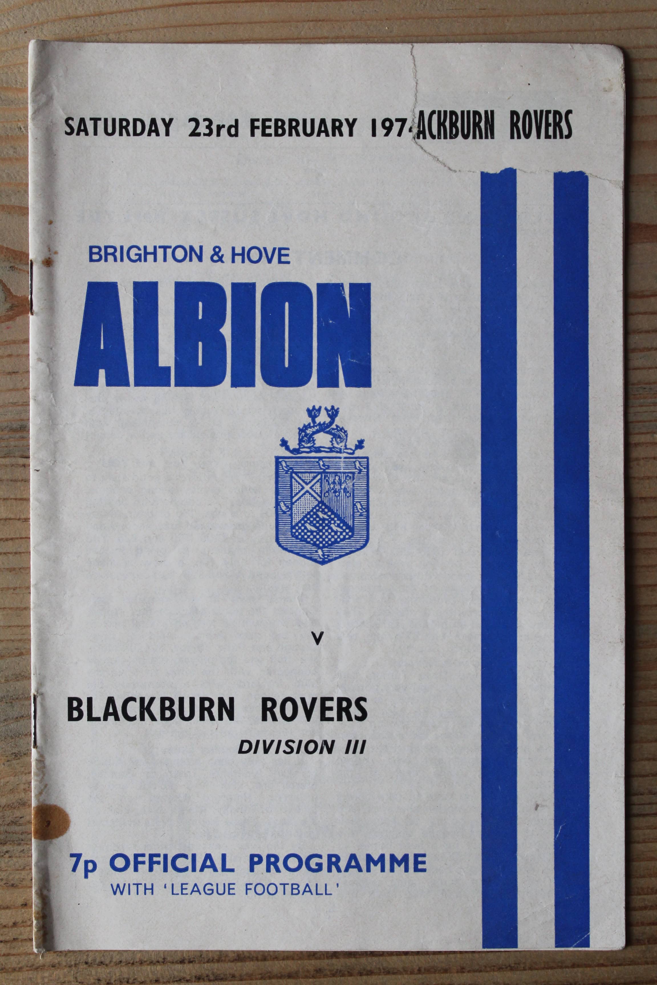 Brighton & Hove Albion FC v Blackburn Rovers FC