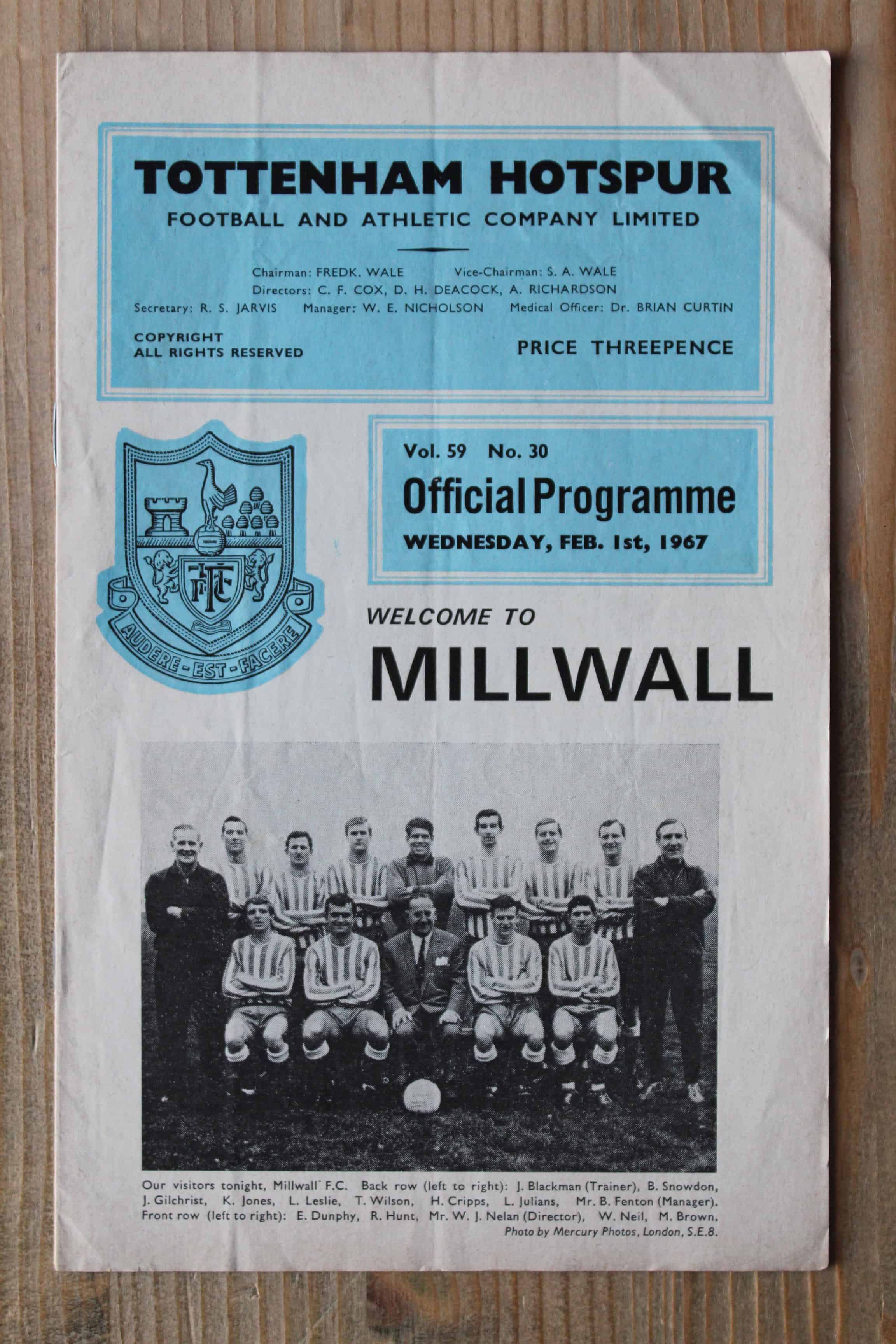 Tottenham Hotspur FC v Millwall FC
