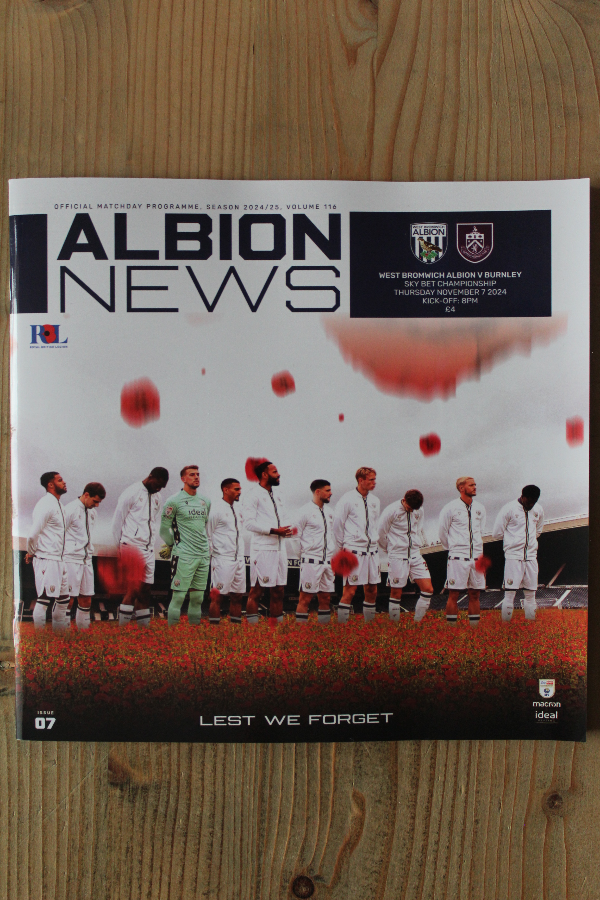 West Bromwich Albion FC  v Burnley FC