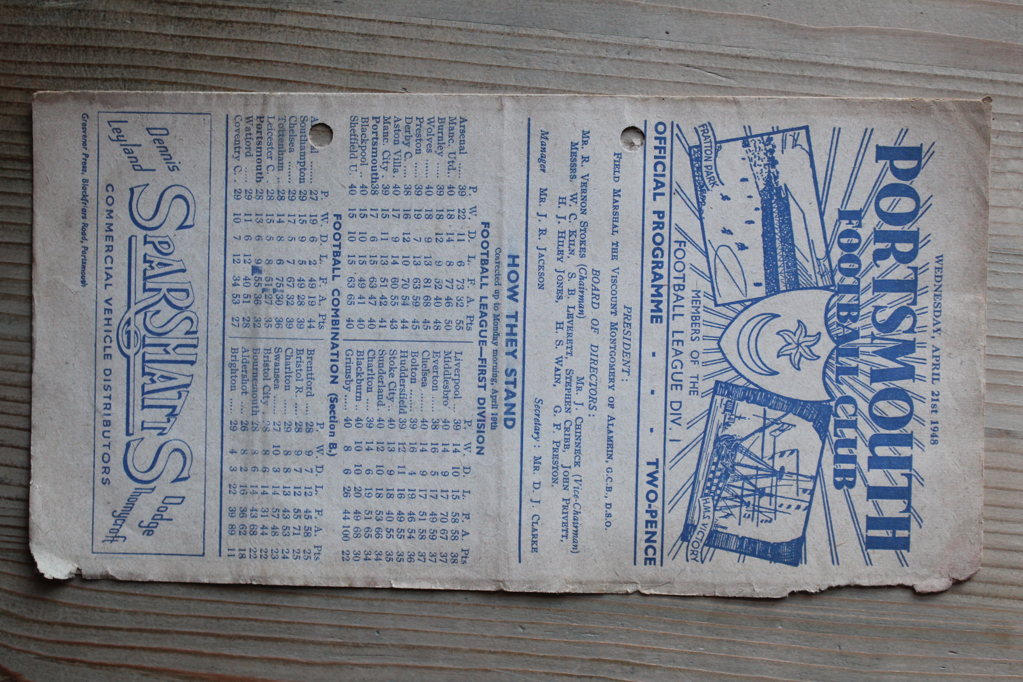 Portsmouth FC v Arsenal FC