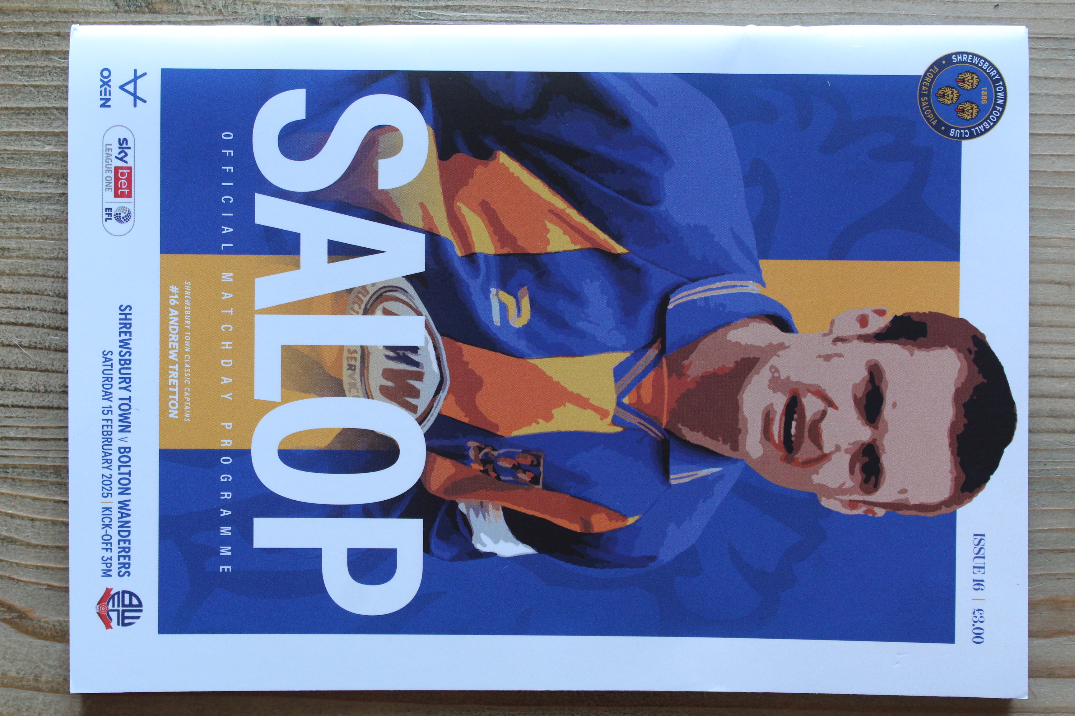 Shrewsbury Town FC v Bolton Wanderers FC