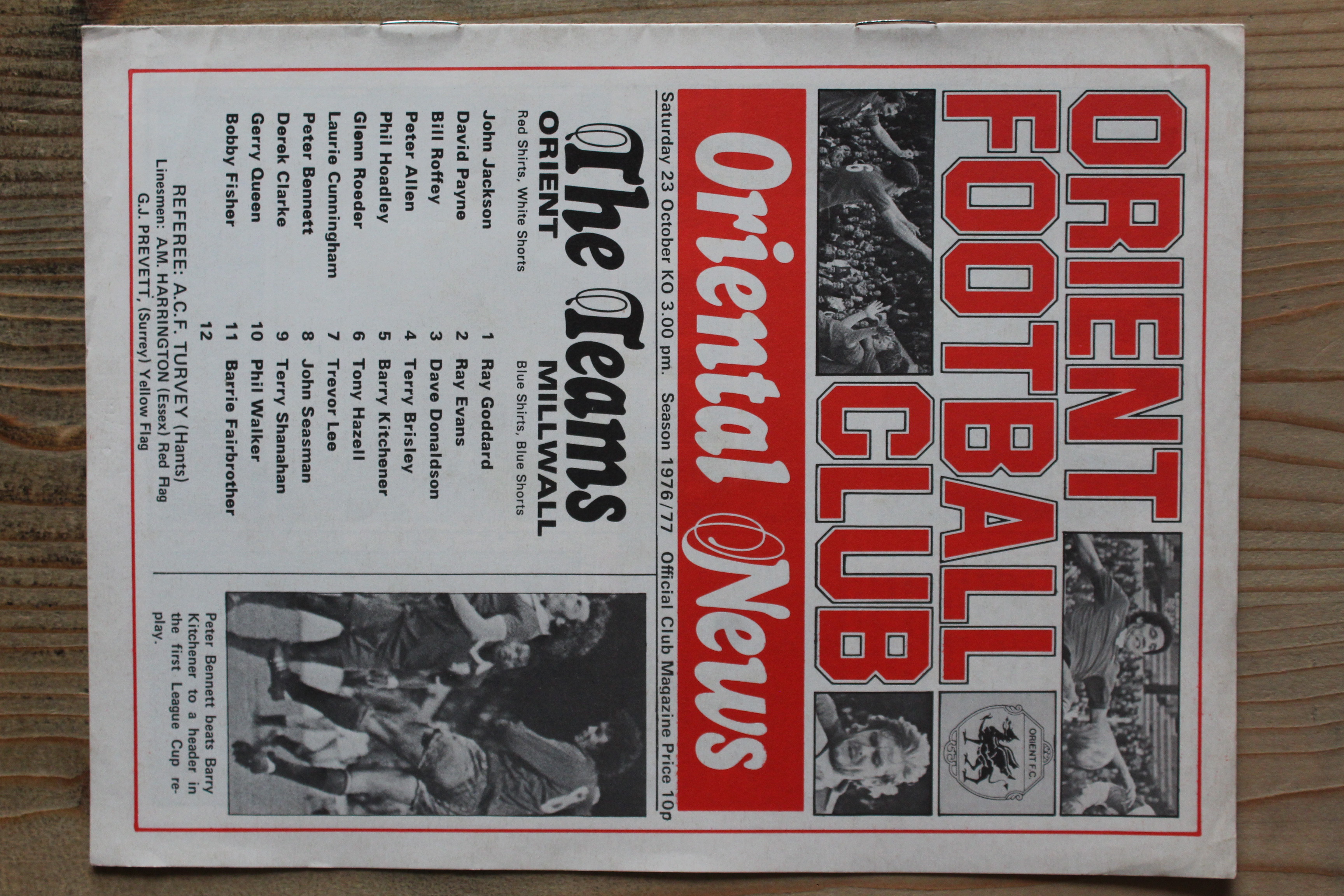 Orient v Millwall FC